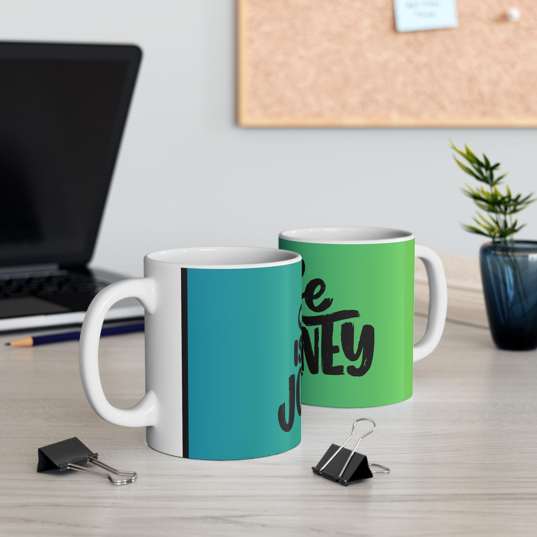 Life Is a Journey Ceramic Mug — Inspirational Travel Quote Coffee Cup (11oz/15oz)