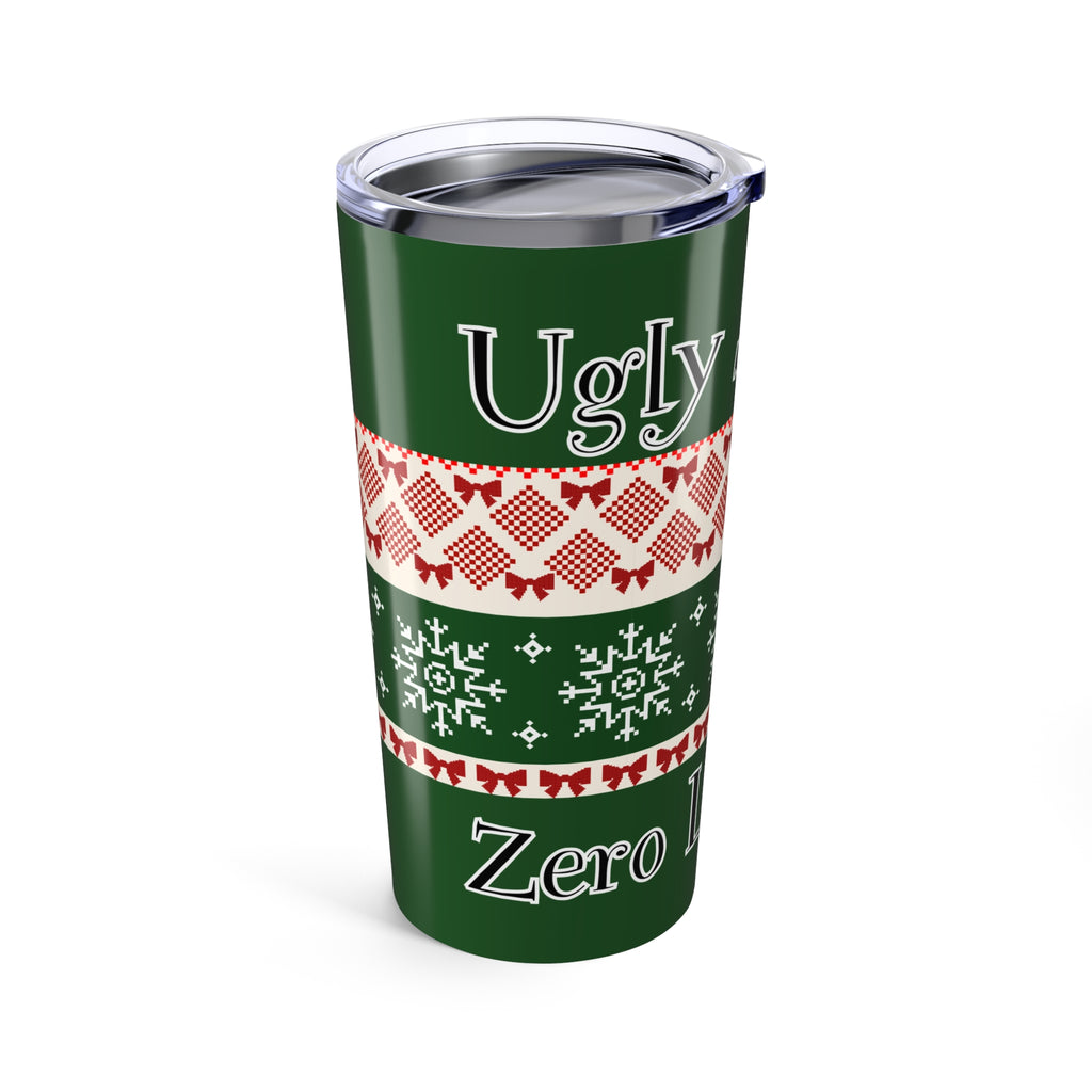 Copy of 20oz Holiday Knit Pattern Tumbler — Funny 'Ugly Sweater, No laundry' Travel Cup