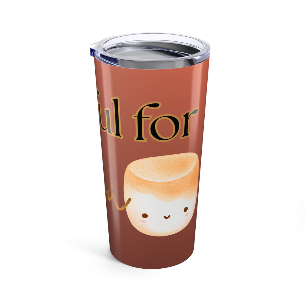 Grateful Cocoa 20oz Tumbler — Cute Marshmallow Hot Cocoa Travel Cup