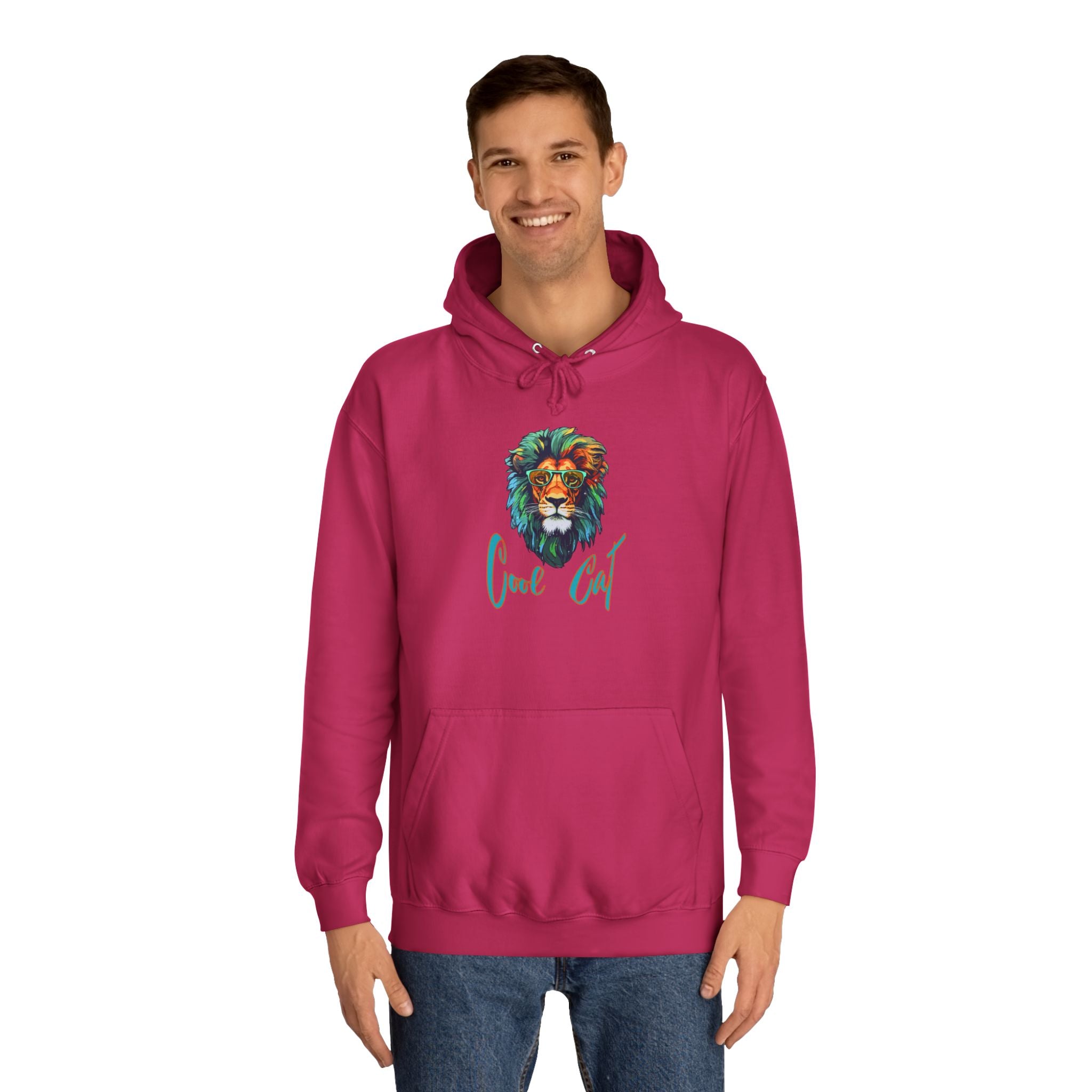 Lion Art Hoodie - 'Just Chill' Watercolor Lion Graphic Pullover