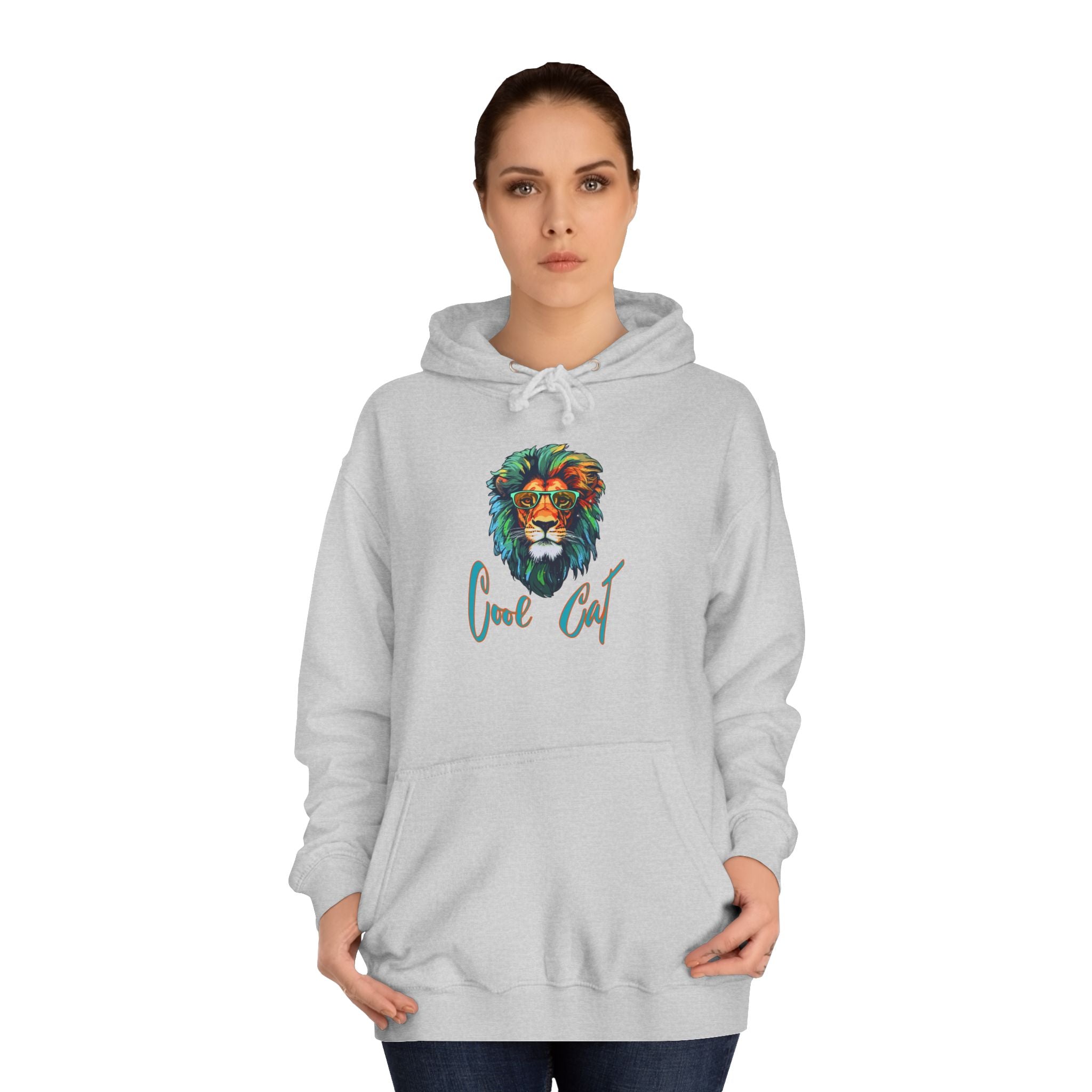 Lion Art Hoodie - 'Just Chill' Watercolor Lion Graphic Pullover