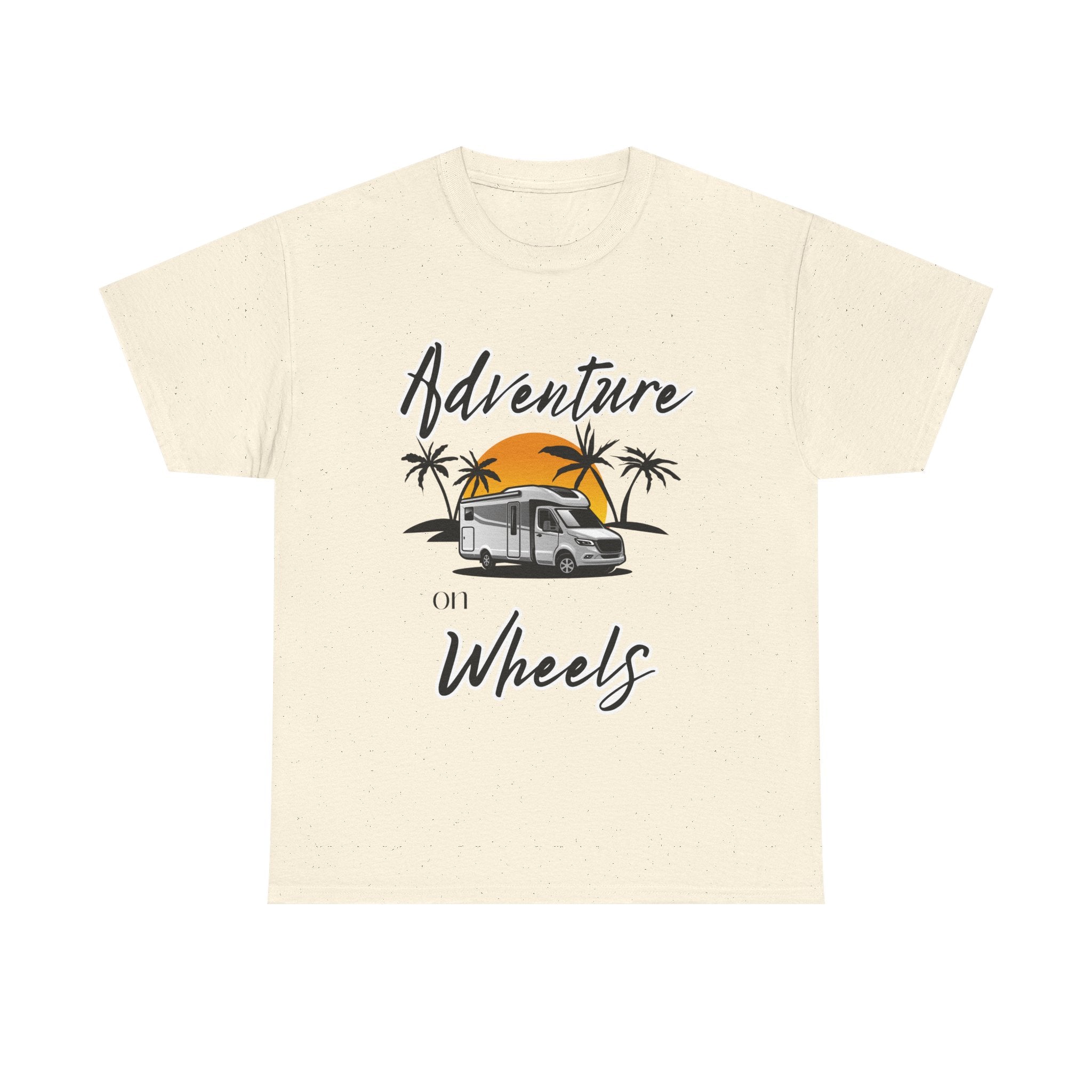 Adventure on Wheels RV T-shirt RV Gift Unisex Heavy Cotton Tee