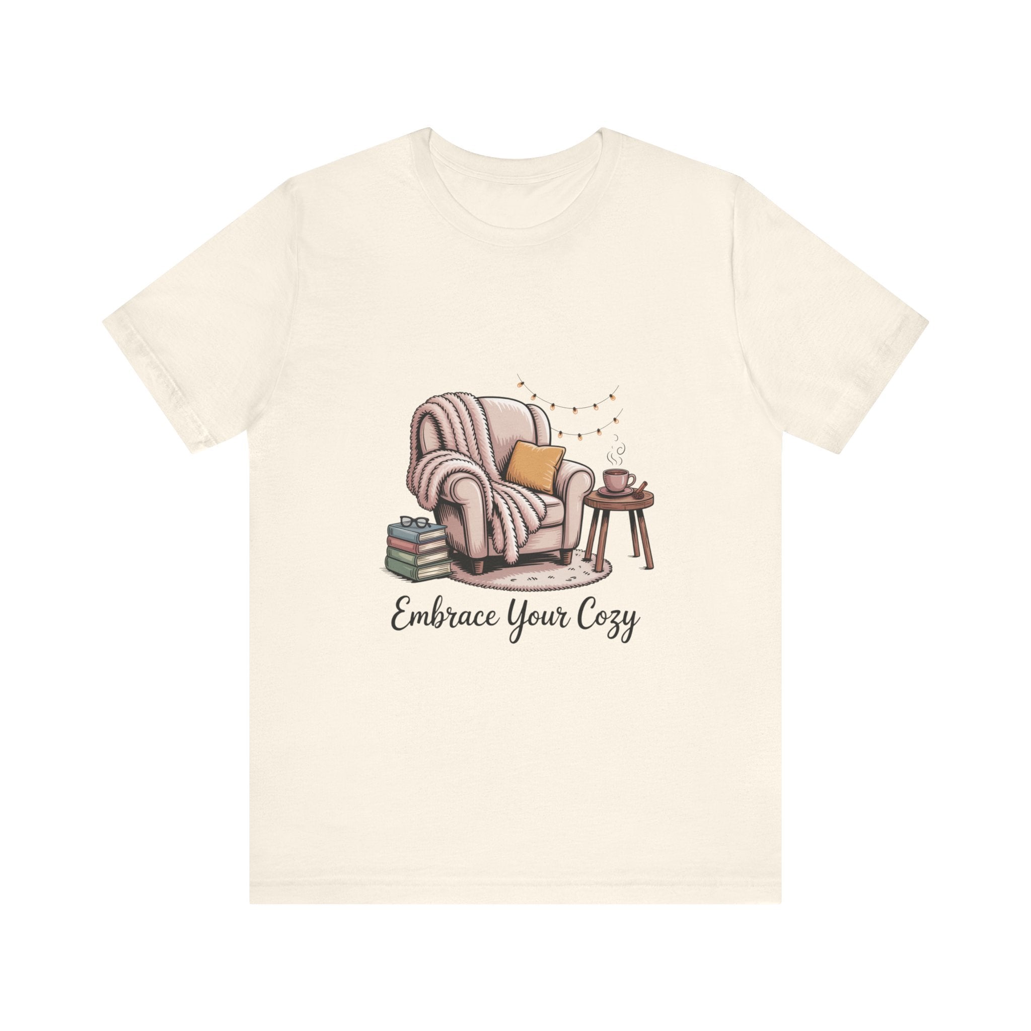 Cozy Reading Tee — "Embrace Your Cozy" Armchair Graphic T‑Shirt