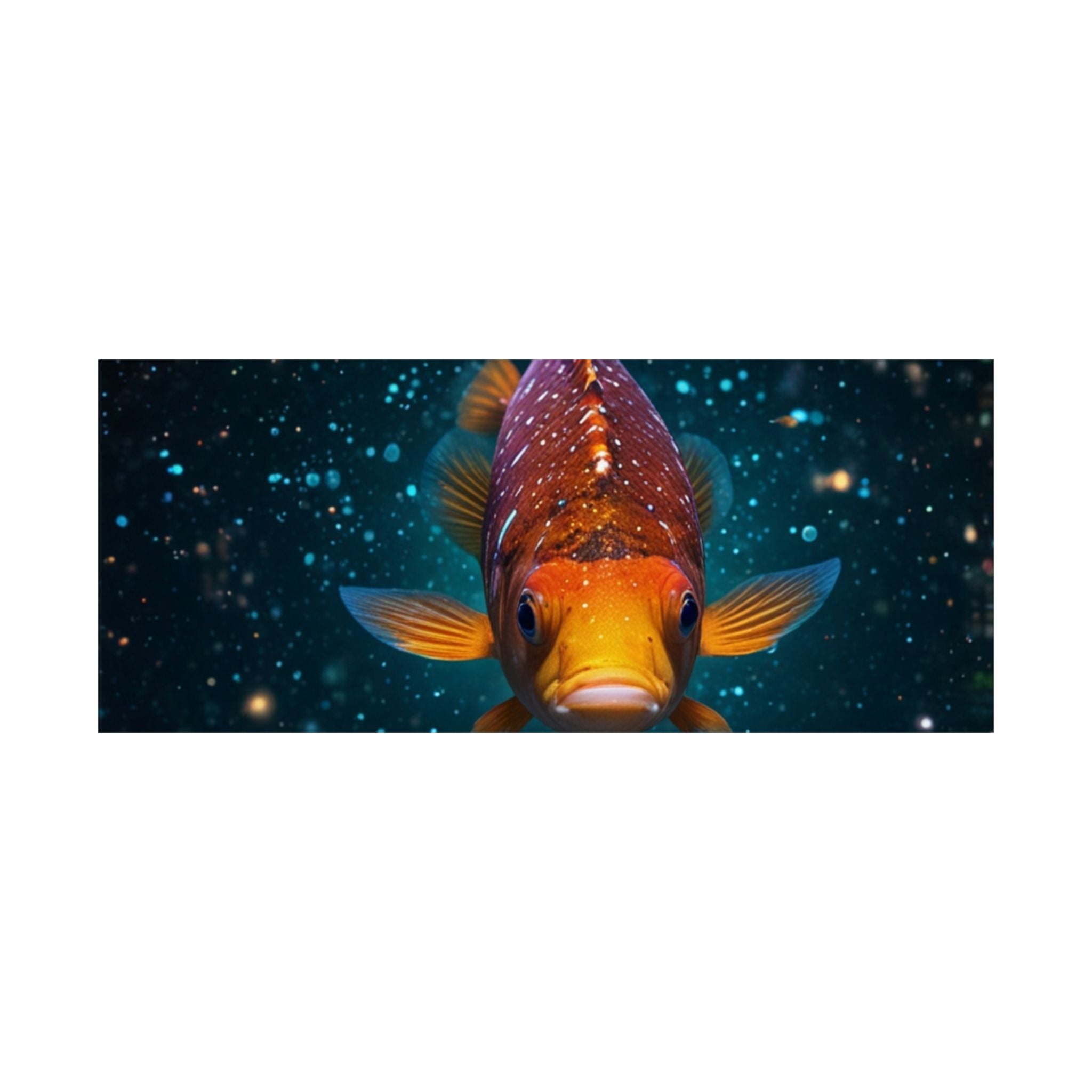 Koi Fish Satin Poster — Vibrant Underwater Galaxy Wall Art (300gsm)
