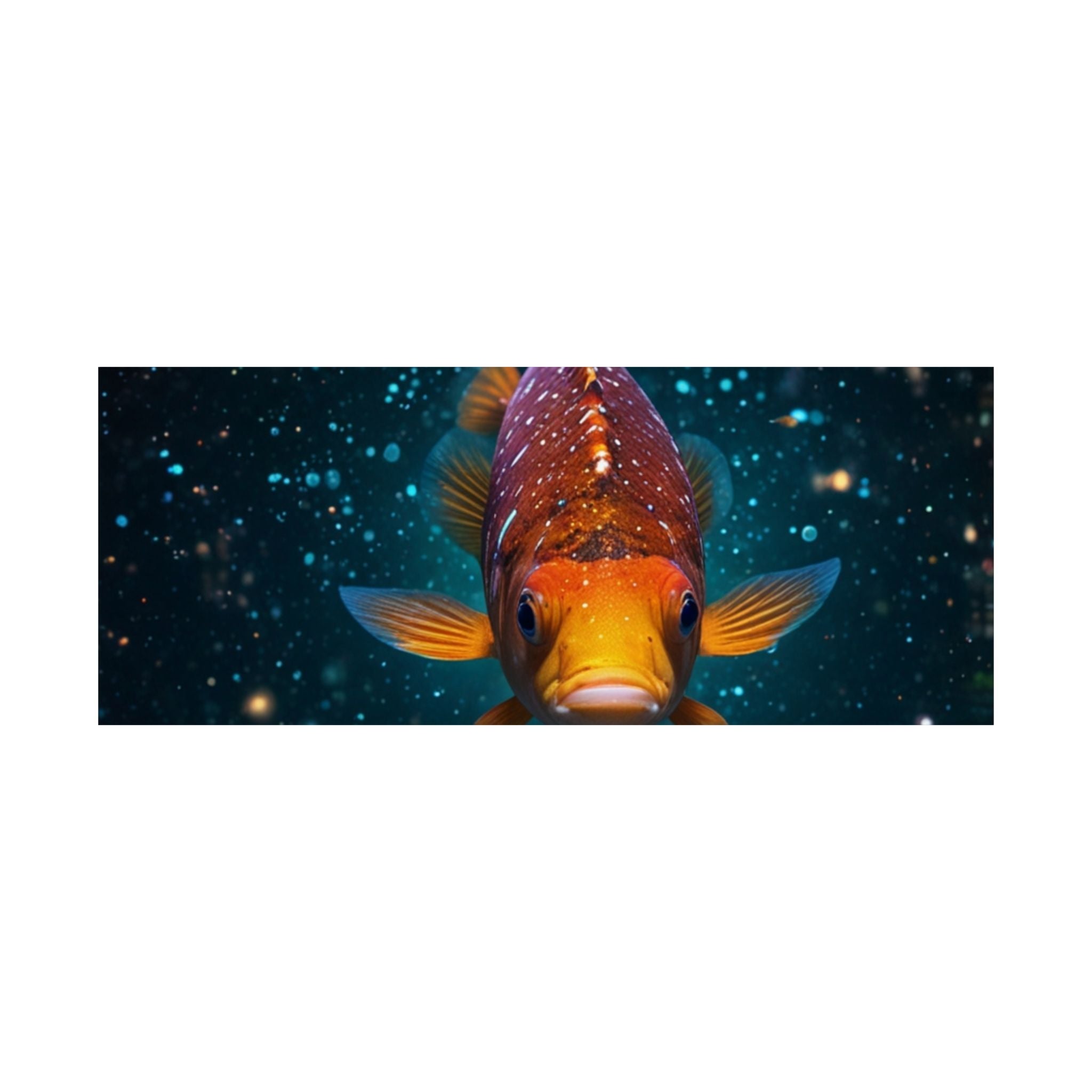 Koi Fish Satin Poster — Vibrant Underwater Galaxy Wall Art (300gsm)