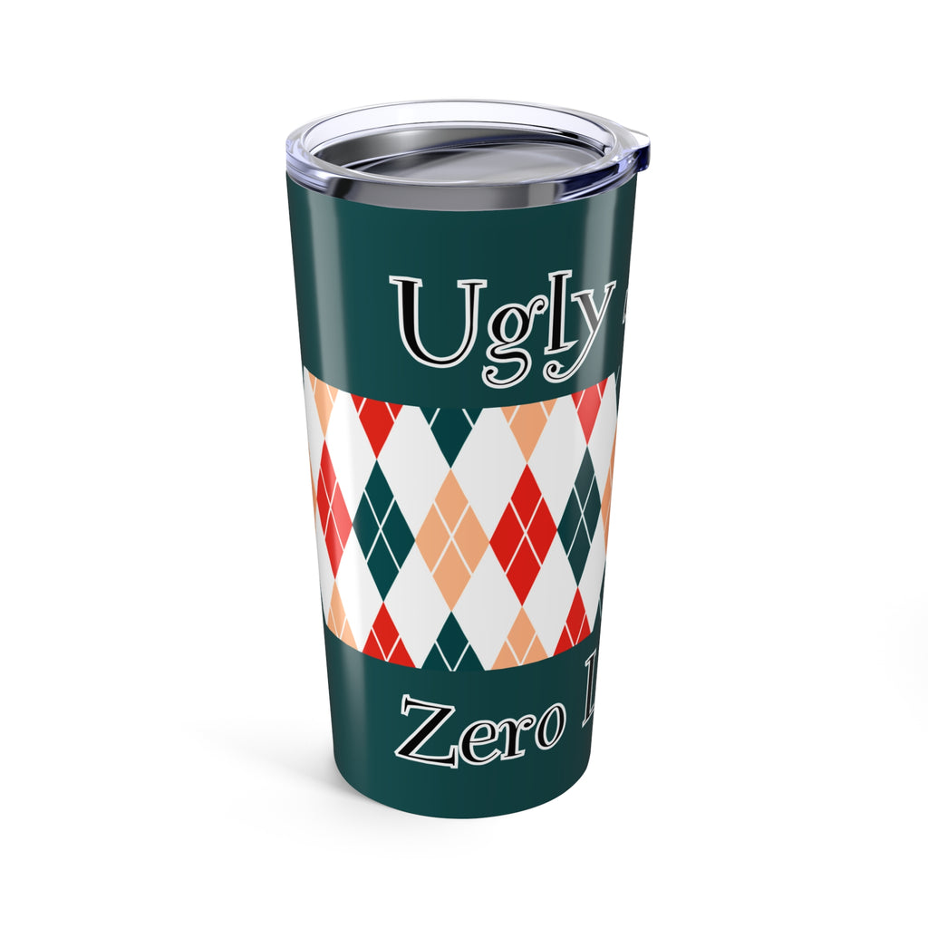 Copy of 20oz Holiday Knit Pattern Tumbler — Funny 'Ugly Sweater, No laundry' Travel Cup