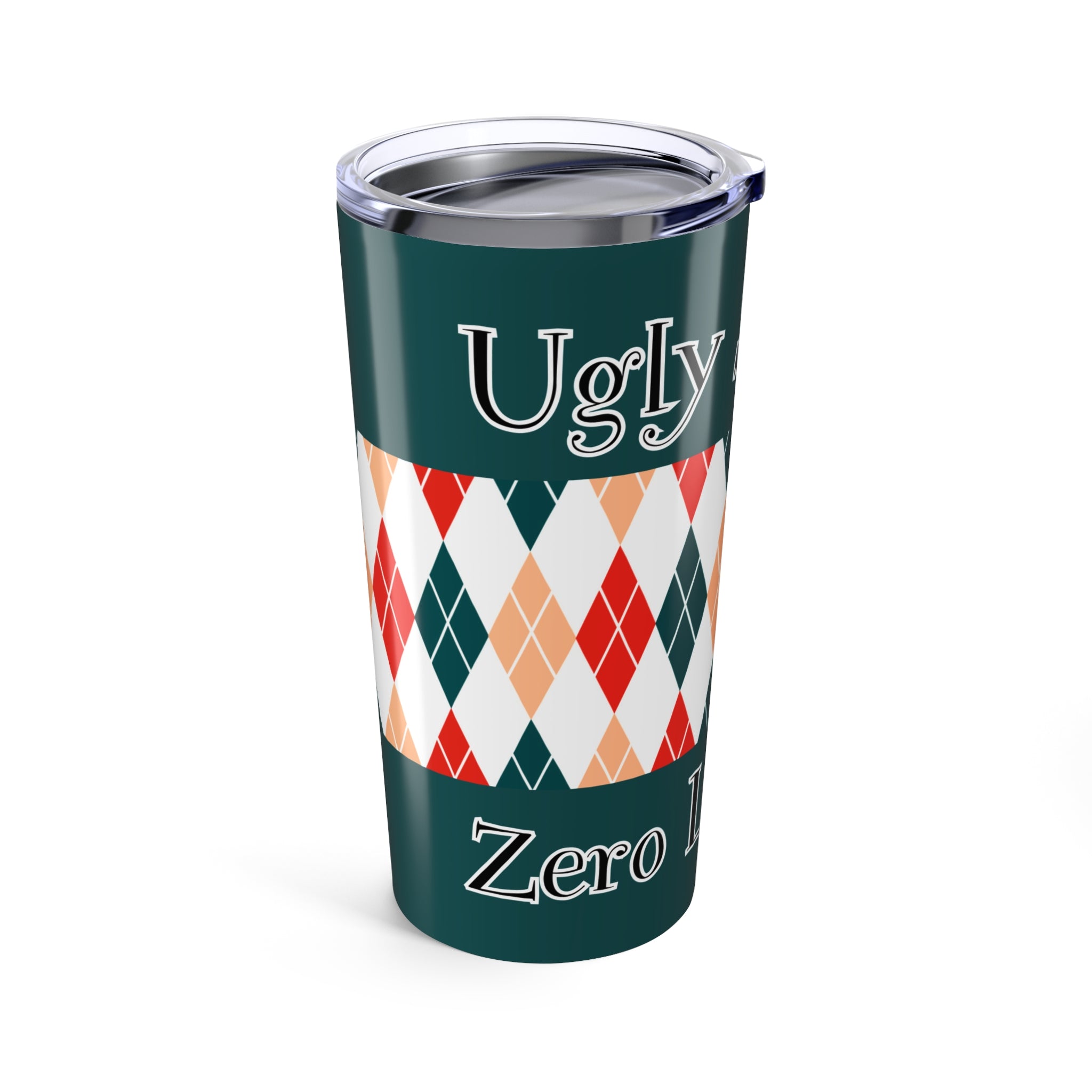 Copy of 20oz Holiday Knit Pattern Tumbler — Funny 'Ugly Sweater, No laundry' Travel Cup