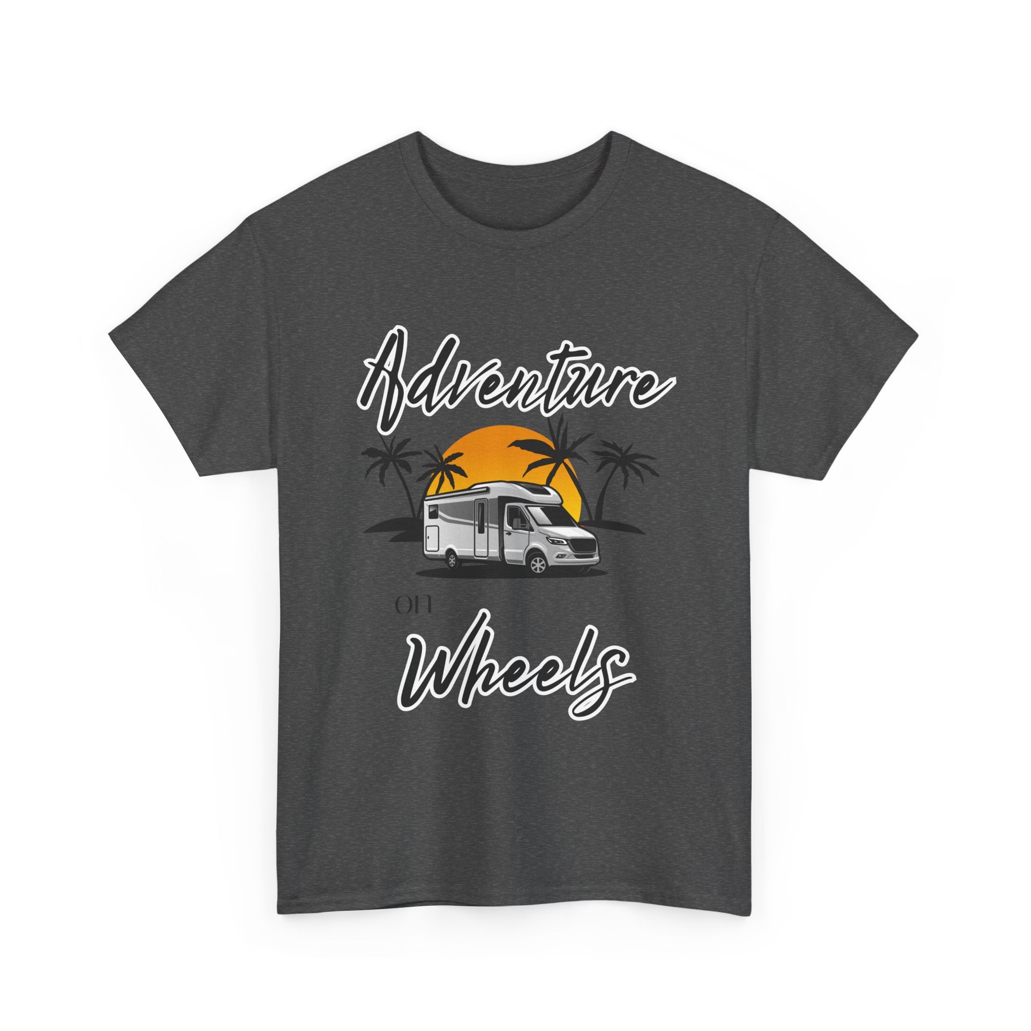 Adventure on Wheels RV T-shirt RV Gift Unisex Heavy Cotton Tee
