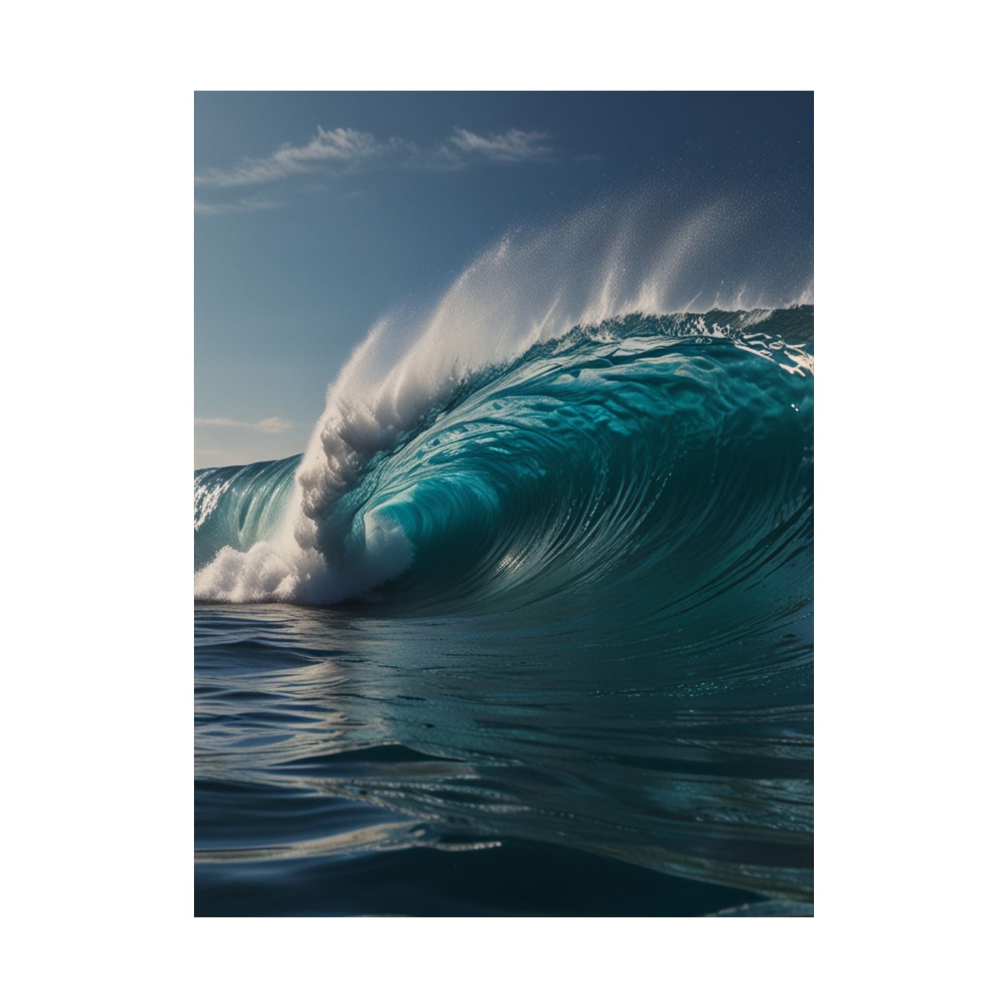Satin Poster — Ocean Wave Photography Wall Art (300gsm)