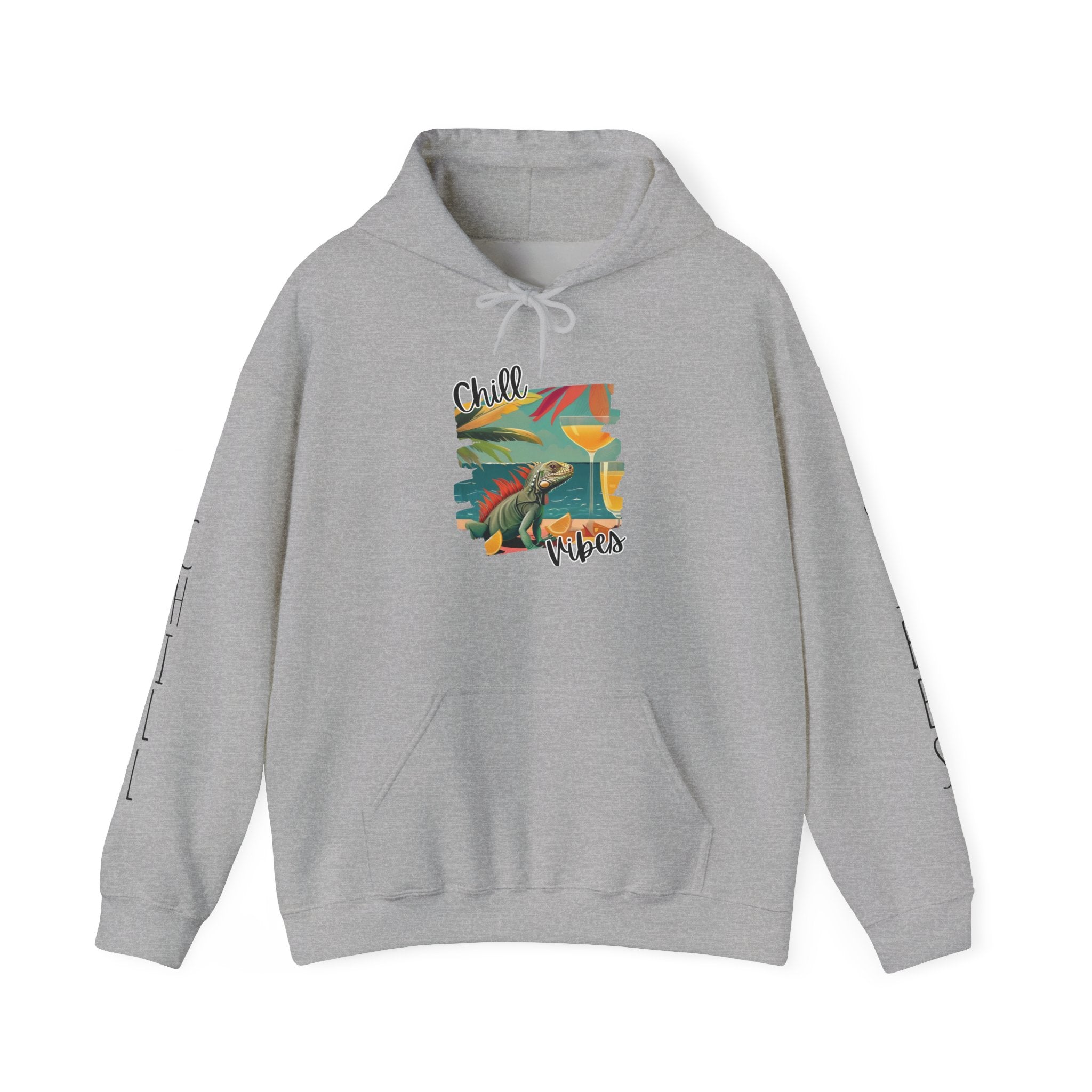 Chill Vibes Surf Hoodie – Retro Beach Graphic Hooded Sweatshirt