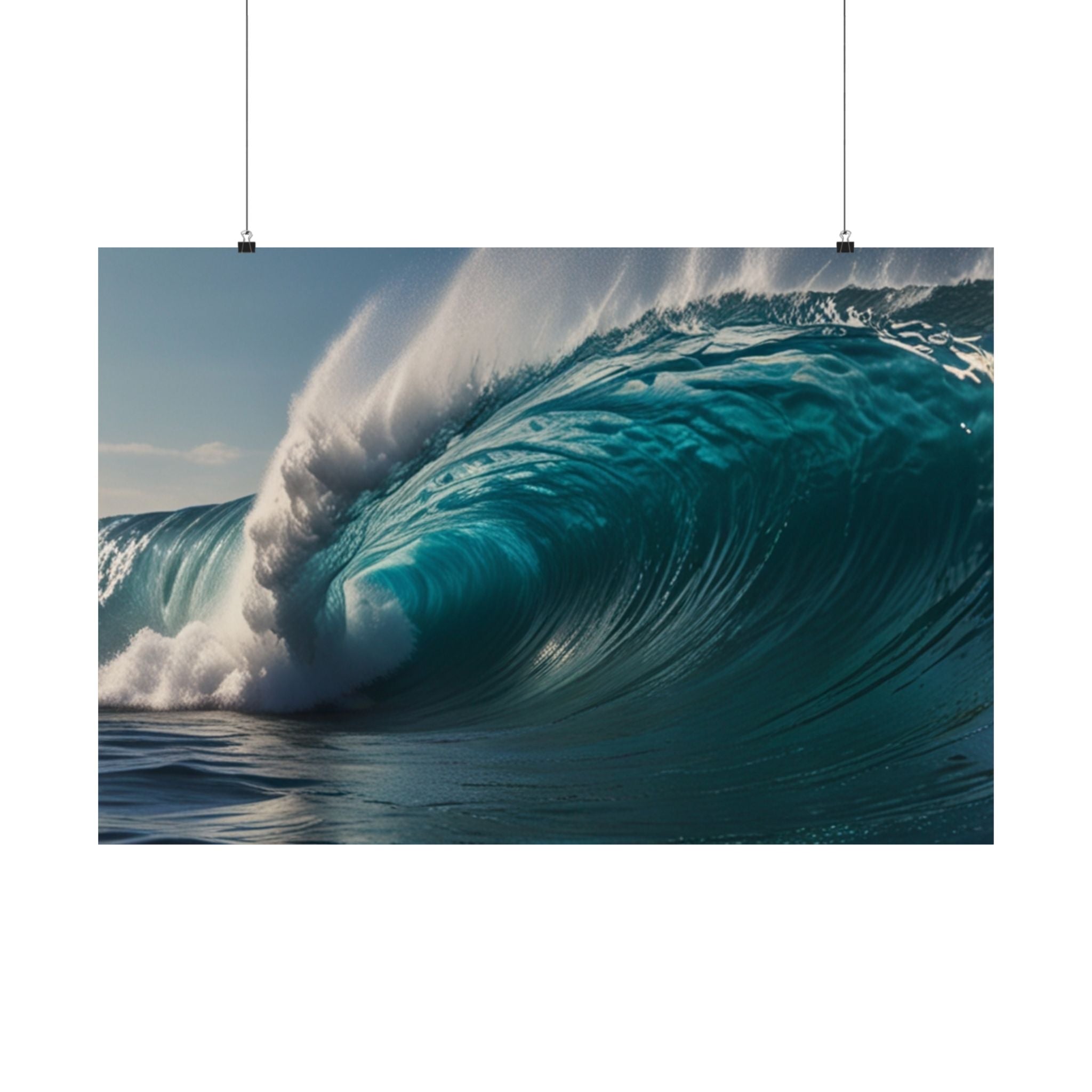 Satin Poster — Ocean Wave Photography Wall Art (300gsm)
