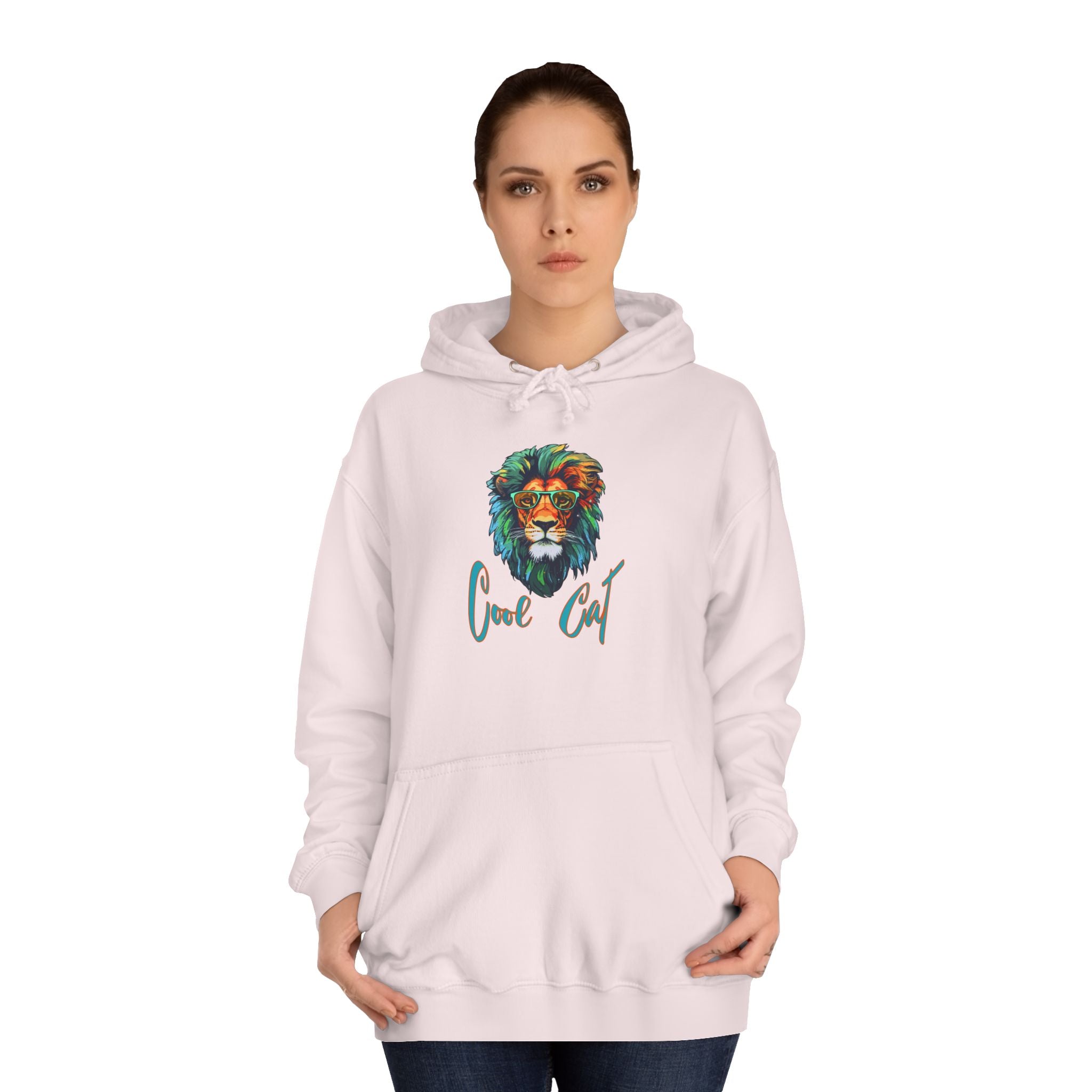 Lion Art Hoodie - 'Just Chill' Watercolor Lion Graphic Pullover