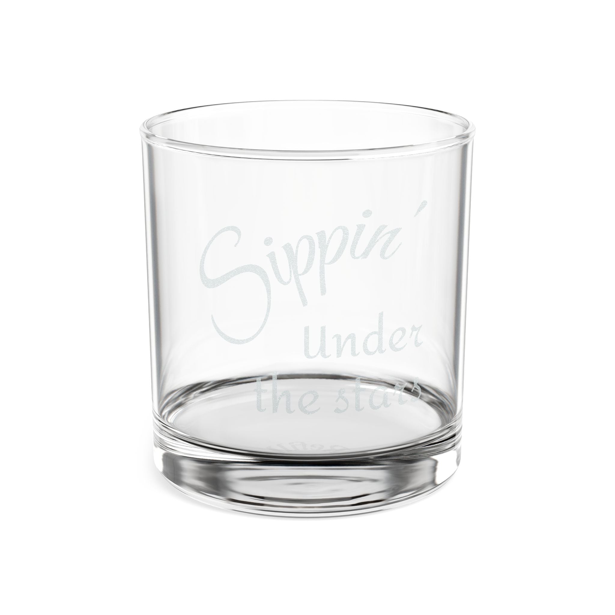 Engraved Whiskey Glass — "Sippin' Under the Stars" 10.5oz