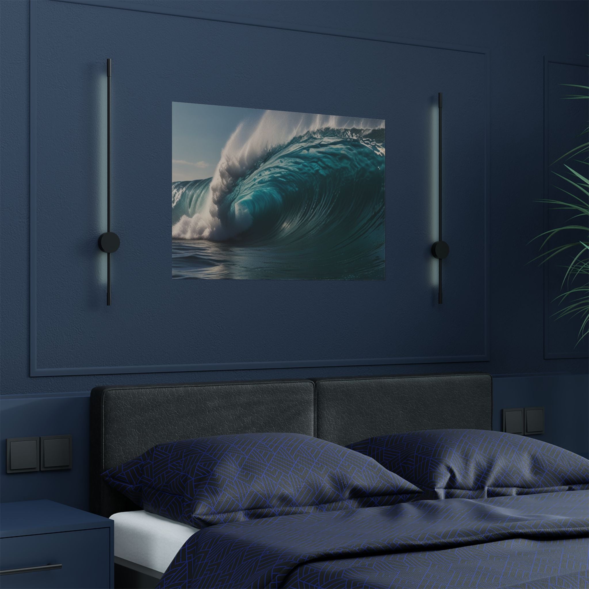 Satin Poster — Ocean Wave Photography Wall Art (300gsm)