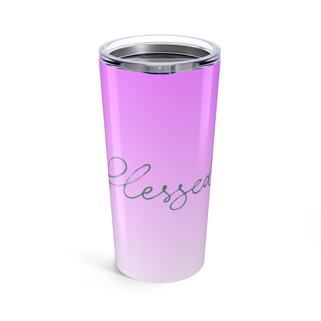Blessed 20oz Tumbler — Pink Ombre Insulated Travel Cup