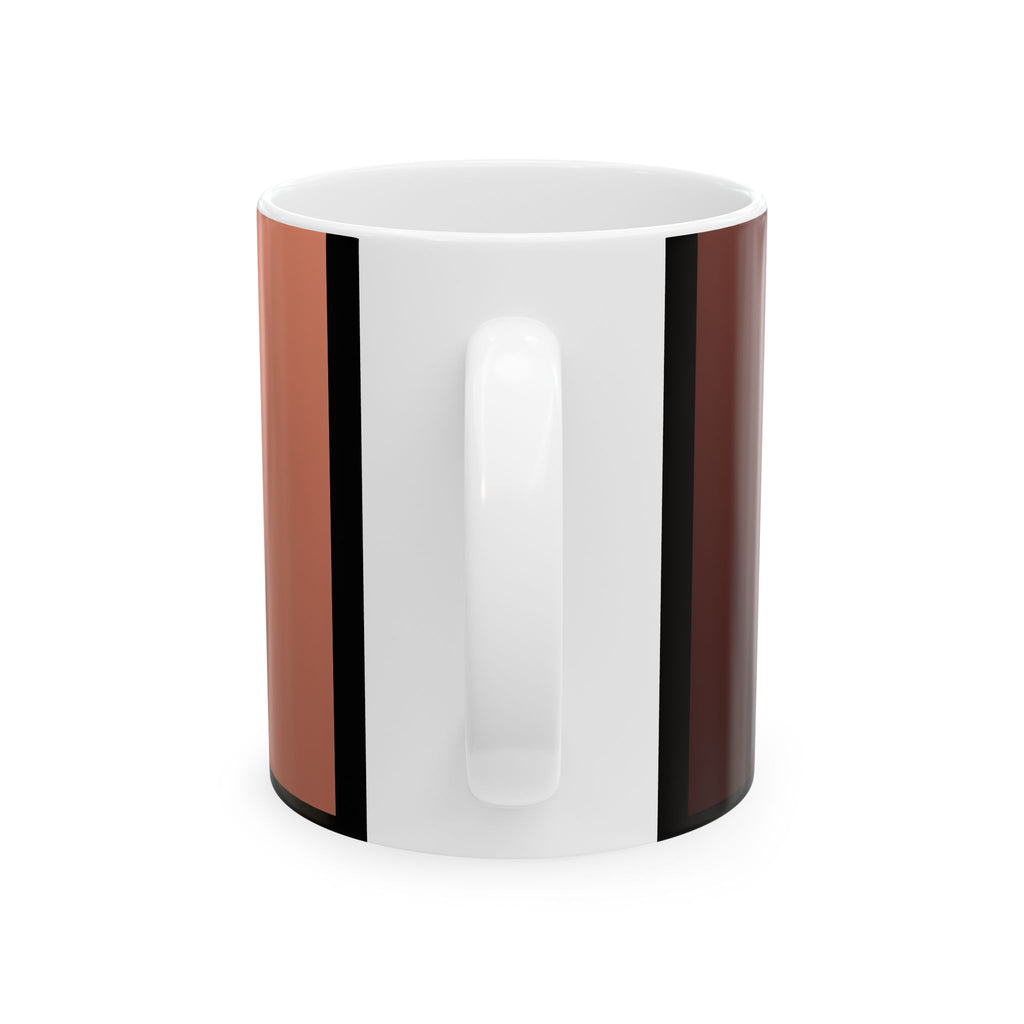 Ceramic Mug – "Grateful for Coffee" Brown & Gold Coffee Lover Gift (11oz, 15oz)