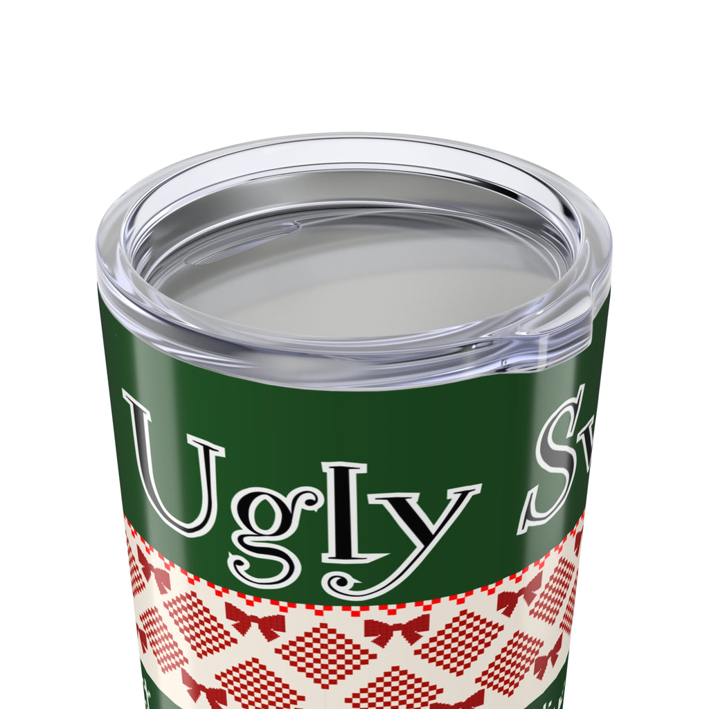 Copy of 20oz Holiday Knit Pattern Tumbler — Funny 'Ugly Sweater, No laundry' Travel Cup