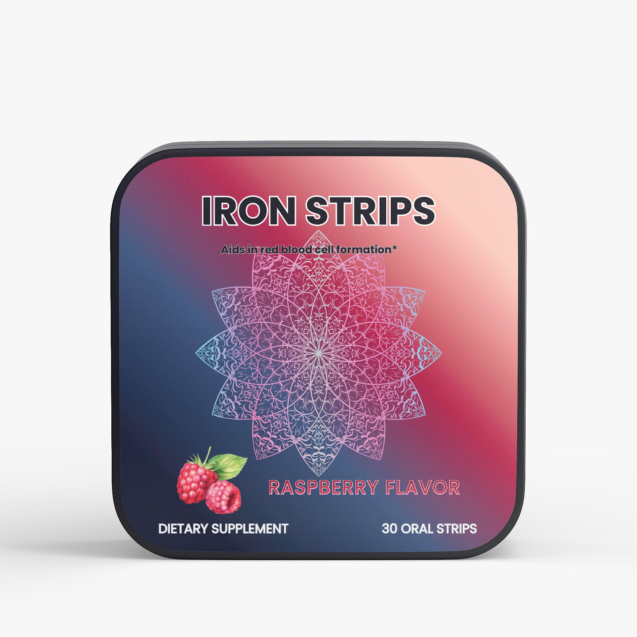 Quick Dissolving Iron Strips - Raspberry Flavor