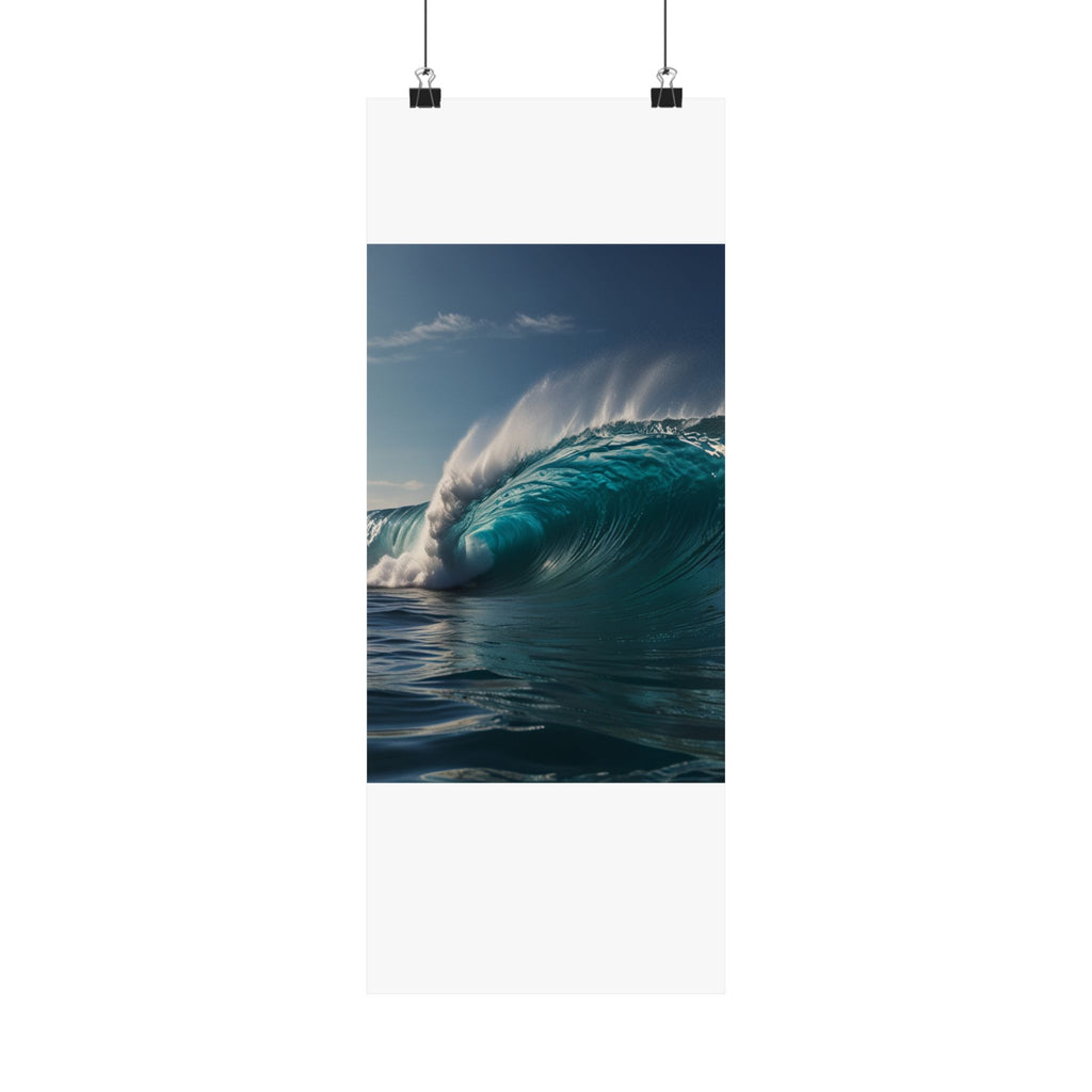 Satin Poster — Ocean Wave Photography Wall Art (300gsm)