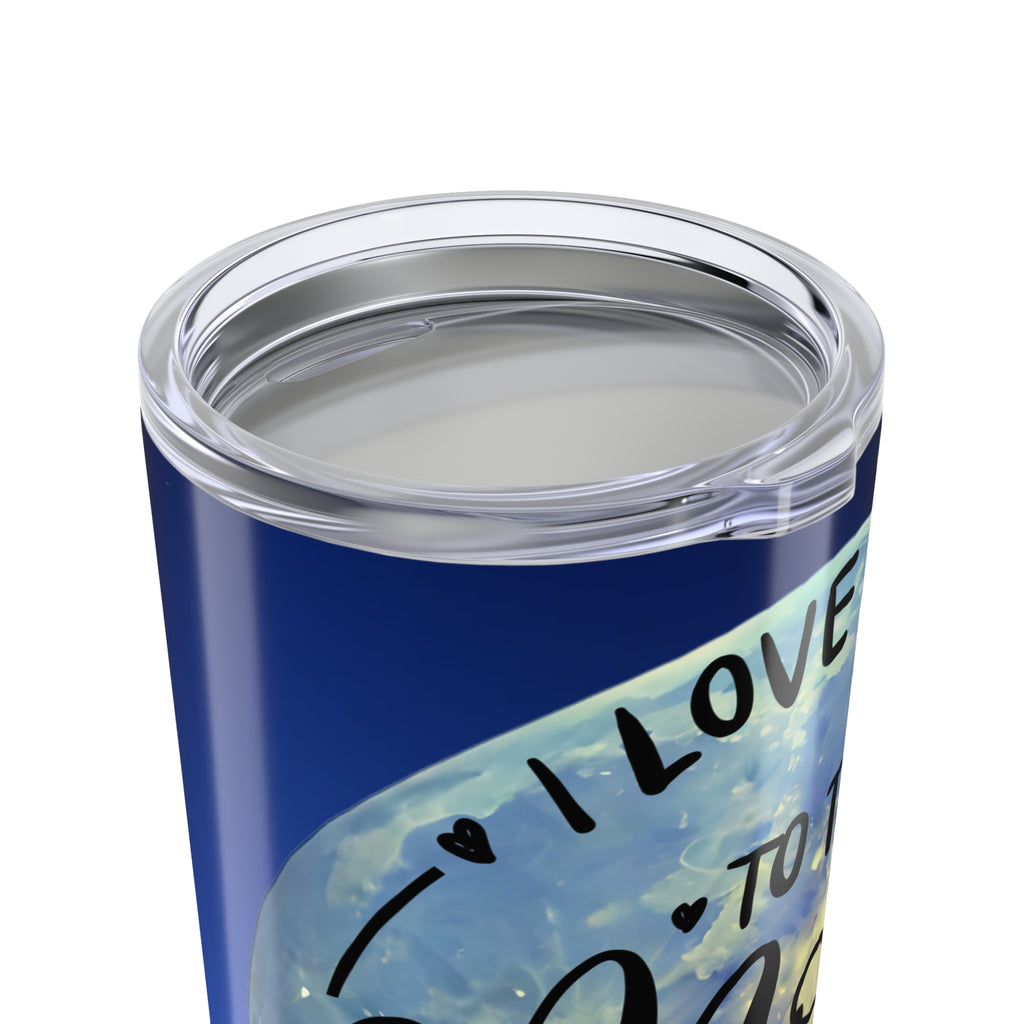 20oz Insulated Tumbler — "I Love You to the Moon and Back" Galaxy Design