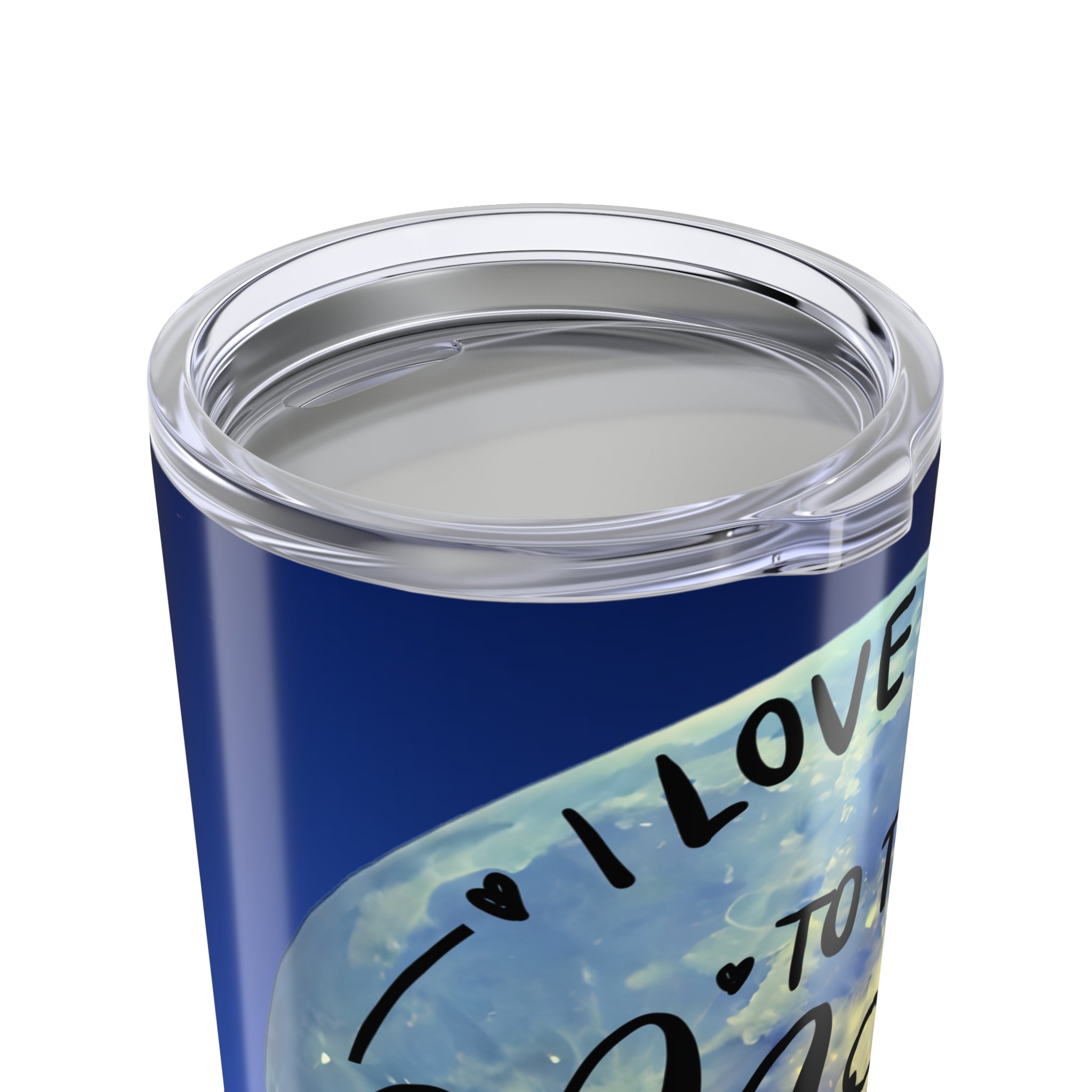 20oz Insulated Tumbler — "I Love You to the Moon and Back" Galaxy Design