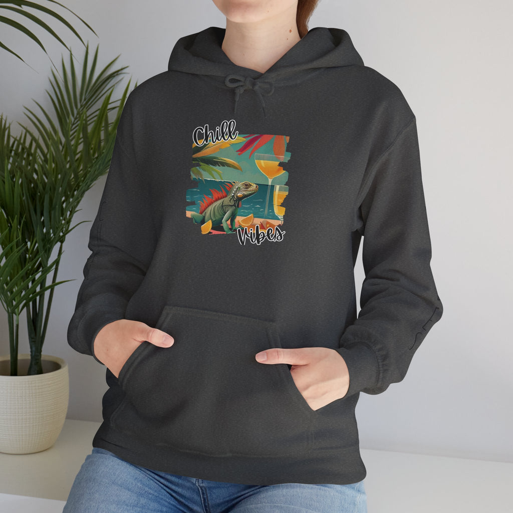 Chill Vibes Surf Hoodie – Retro Beach Graphic Hooded Sweatshirt