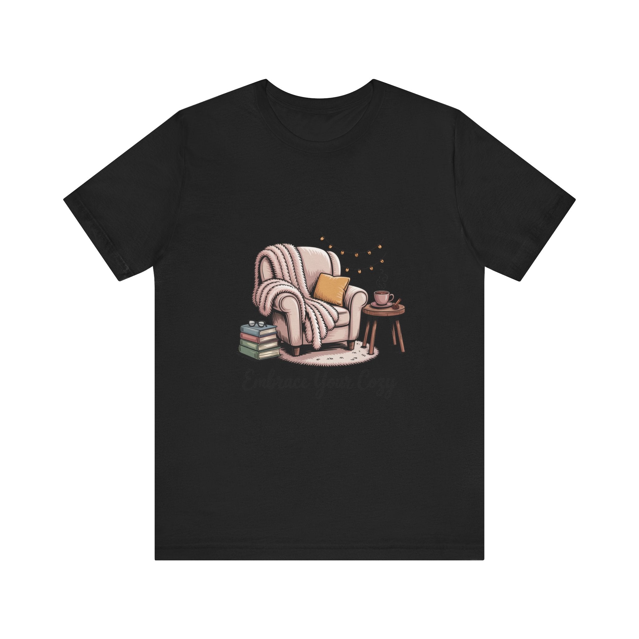 Cozy Reading Tee — "Embrace Your Cozy" Armchair Graphic T‑Shirt