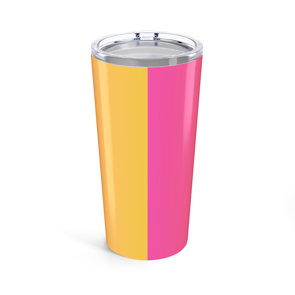 20oz Tumbler — "Gratitude Changes Everything" Pink & Orange Stainless Travel Cup
