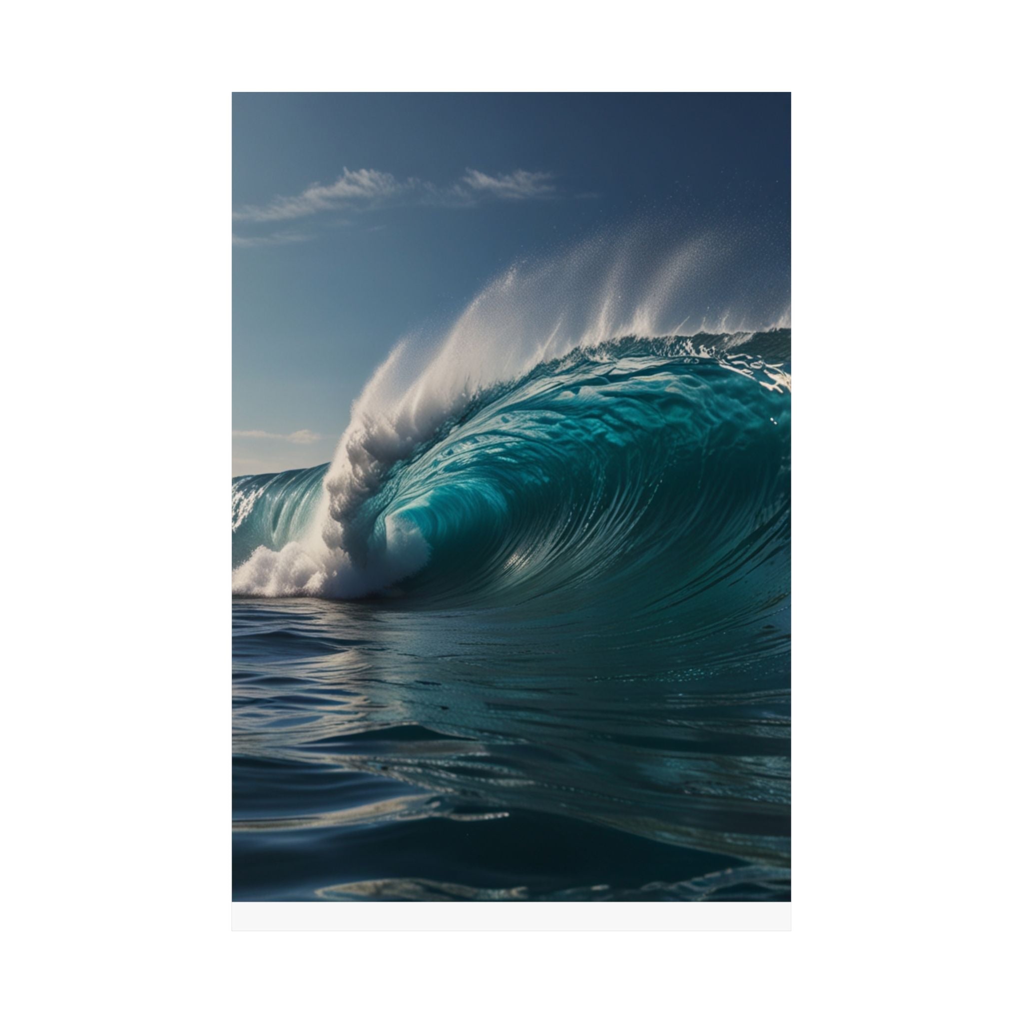 Satin Poster — Ocean Wave Photography Wall Art (300gsm)