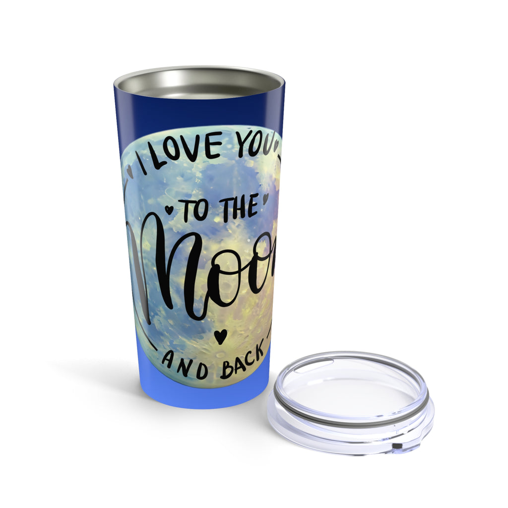 20oz Insulated Tumbler — "I Love You to the Moon and Back" Galaxy Design