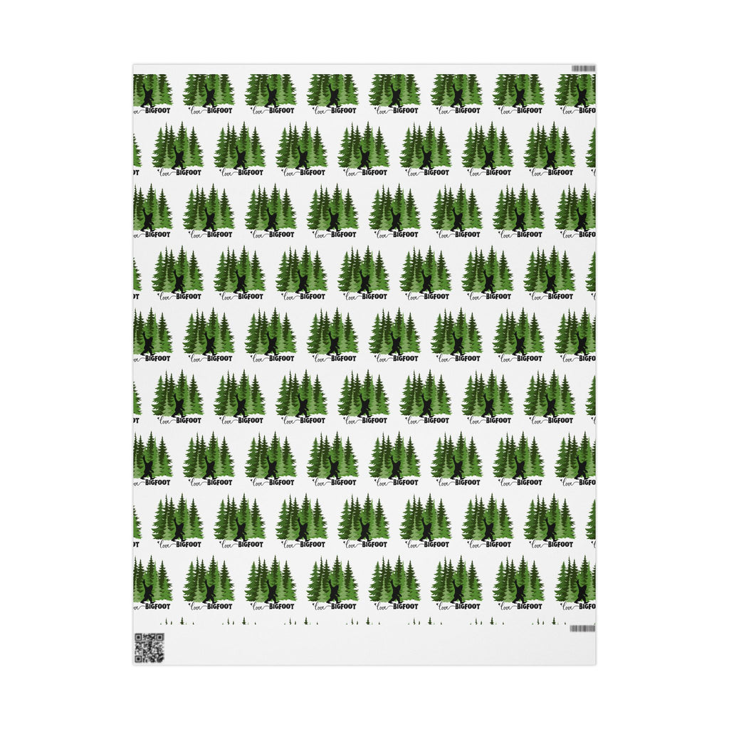 Bigfoot 'Love' Whispering Pines Wrapping Paper