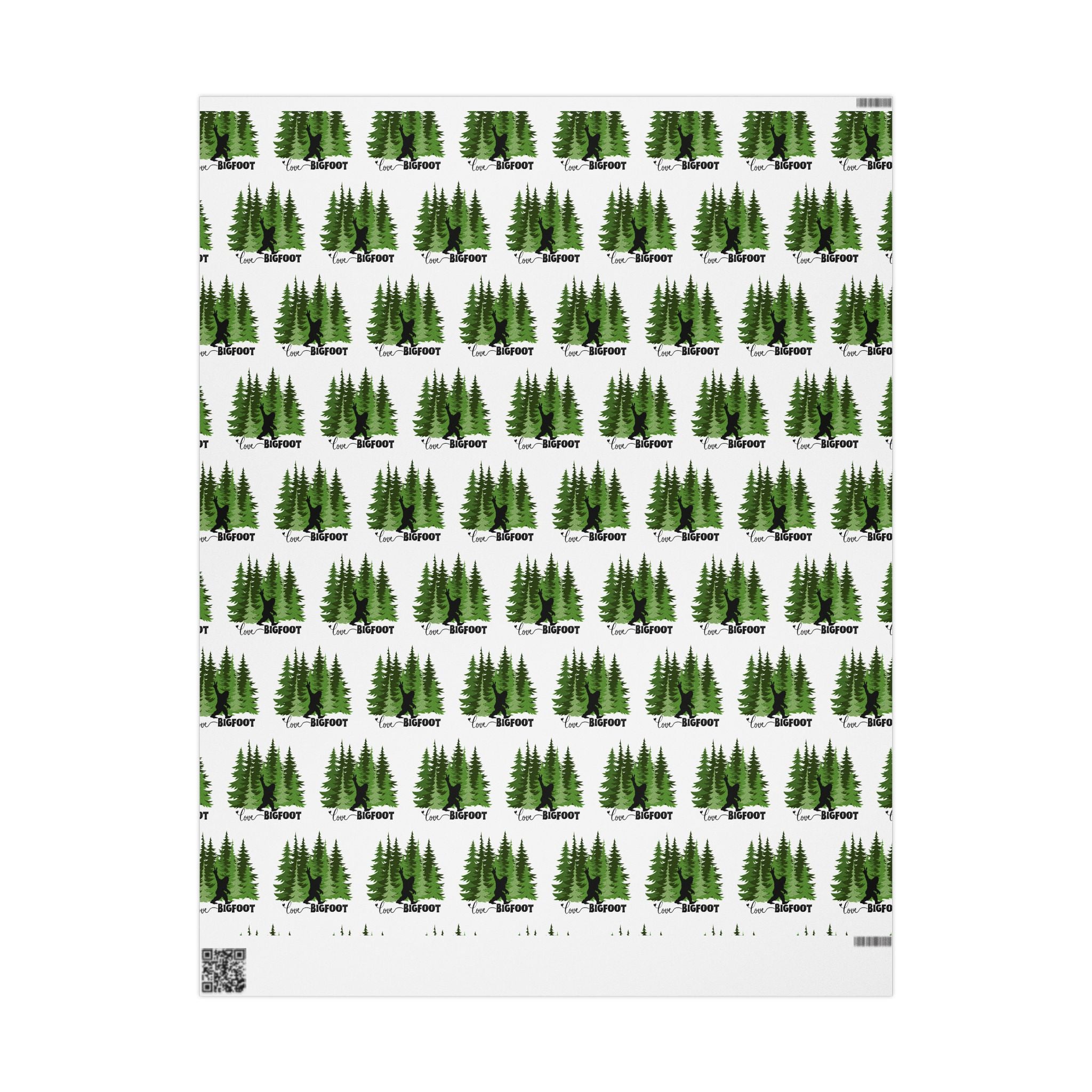 Bigfoot 'Love' Whispering Pines Wrapping Paper