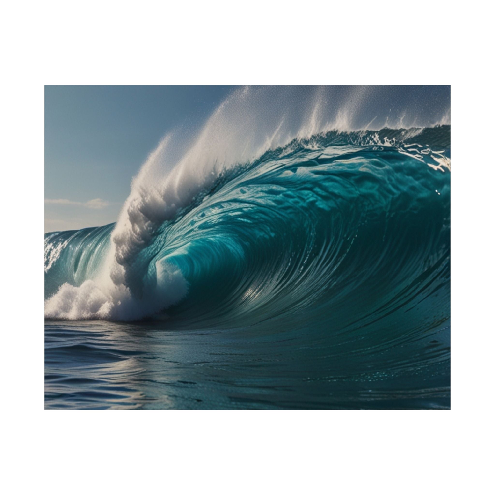 Satin Poster — Ocean Wave Photography Wall Art (300gsm)