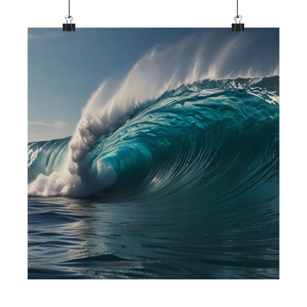 Satin Poster — Ocean Wave Photography Wall Art (300gsm)