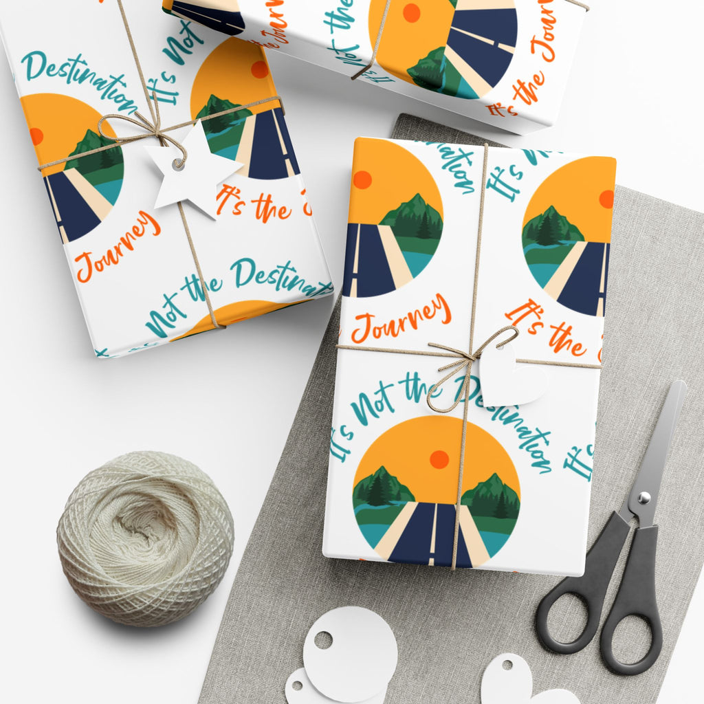 Gift Wrap Paper — 'It's Not the Destination, It's the Journey' Circular Sunshine Pattern