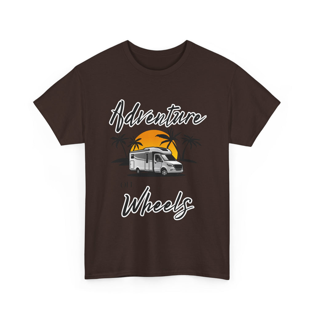 Adventure on Wheels RV T-shirt RV Gift Unisex Heavy Cotton Tee