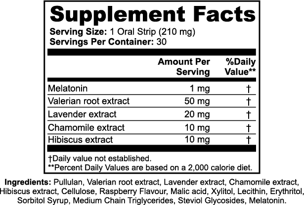 Sleep Strips Raspberry Flavor