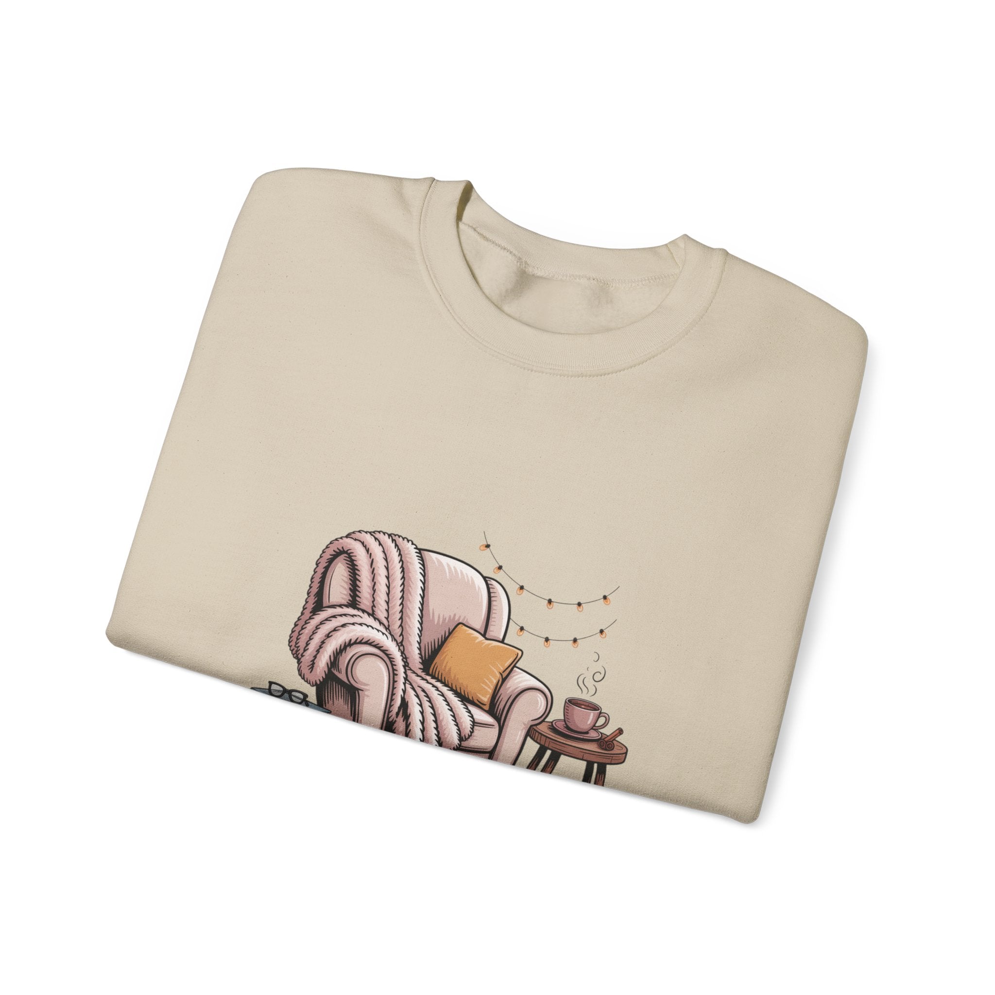 Cozy Reading Chair Sweatshirt — "Embrace Your Cozy" Crewneck