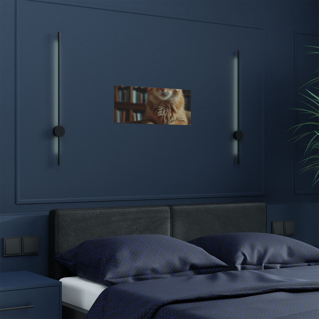 Cool Cat Reading Poster — Retro Sunglasses Cat Art Print (Satin Poster)