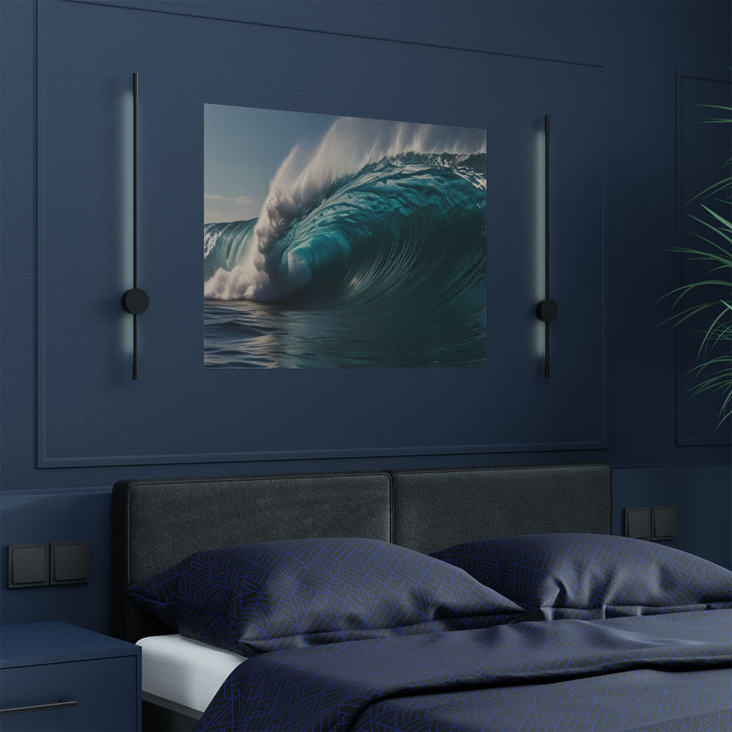 Satin Poster — Ocean Wave Photography Wall Art (300gsm)