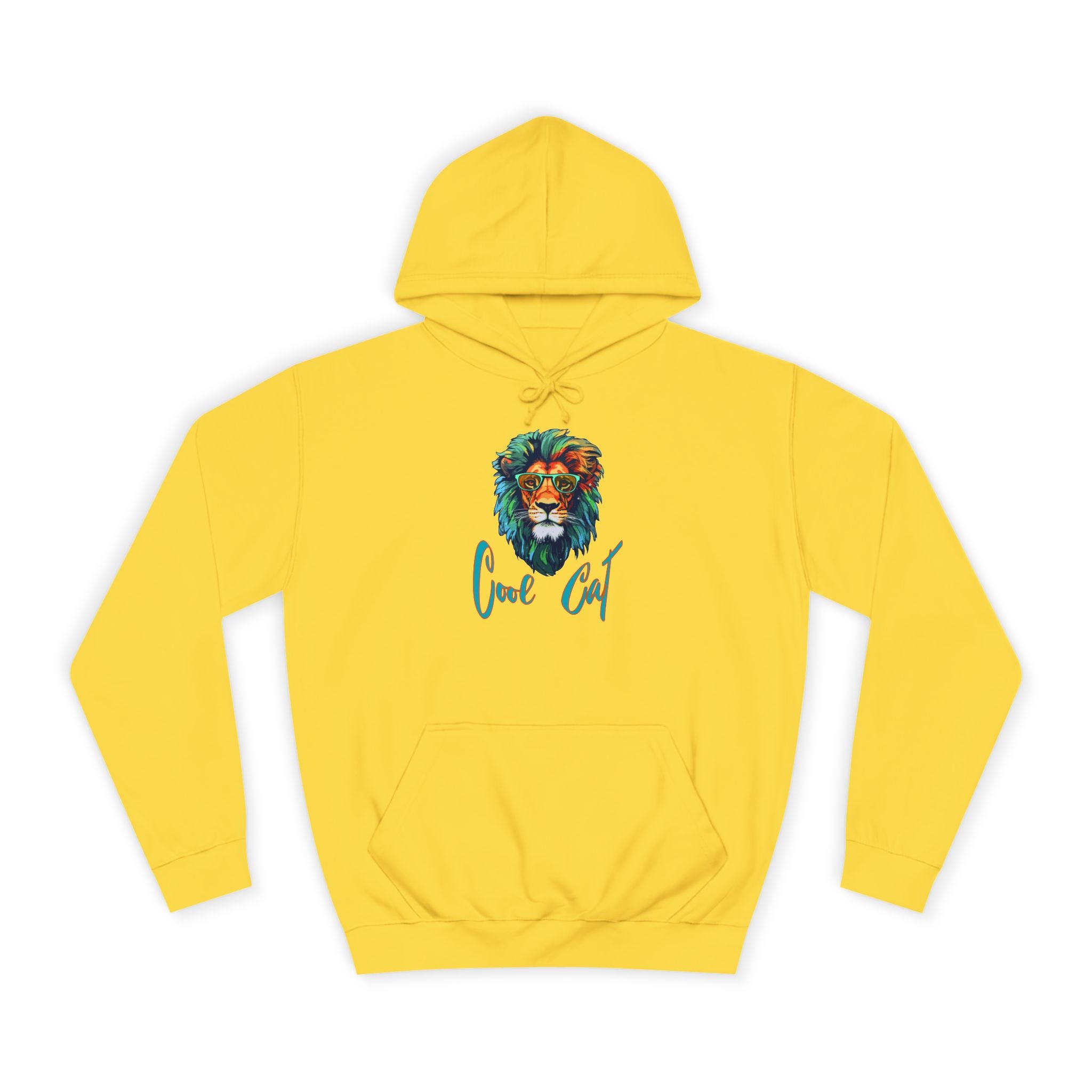 Lion Art Hoodie - 'Just Chill' Watercolor Lion Graphic Pullover