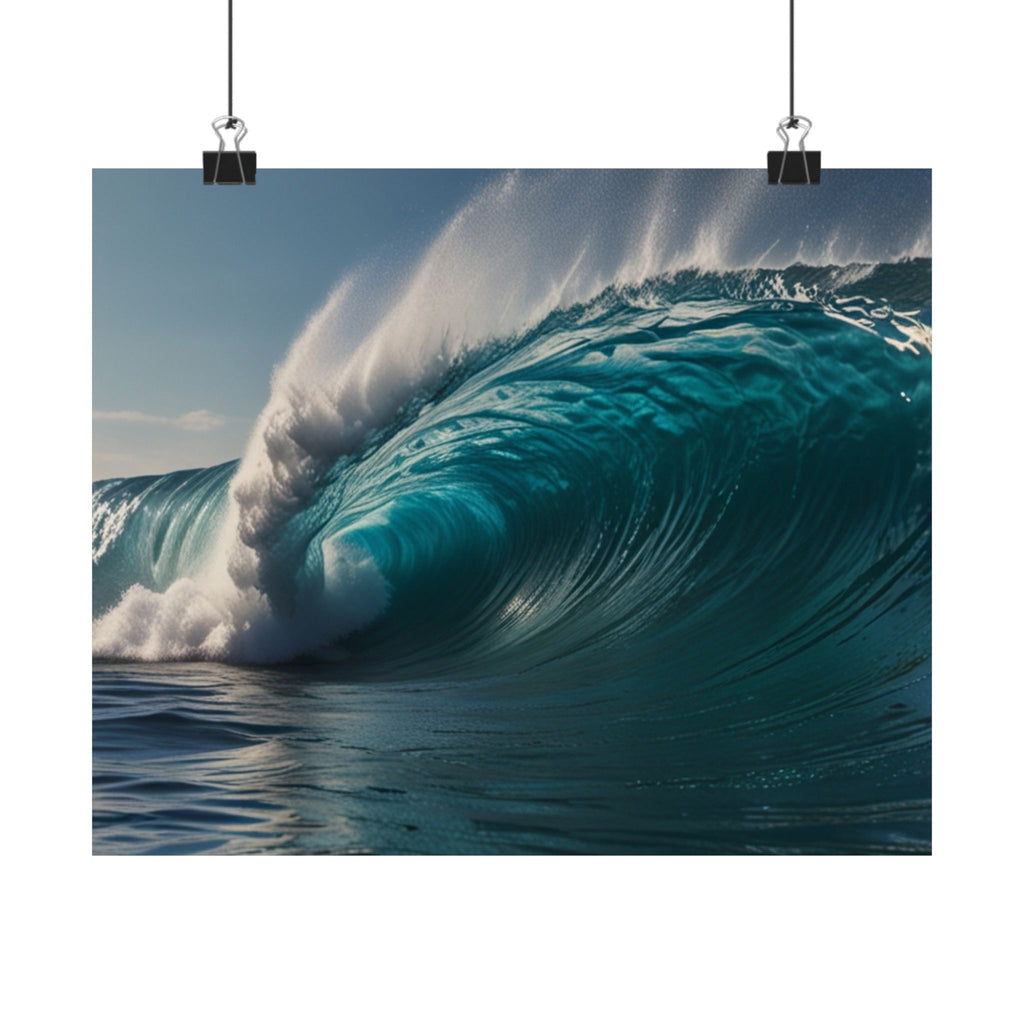 Satin Poster — Ocean Wave Photography Wall Art (300gsm)