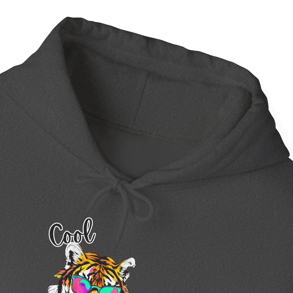 Cool Cat Hoodie — Colorful Sunglasses Tiger Graphic Sweatshirt