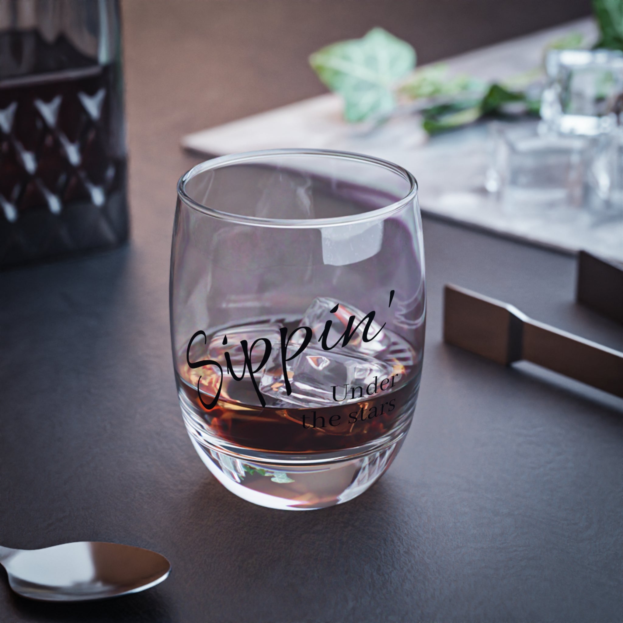 Sippin' Under the Stars Whiskey Glass