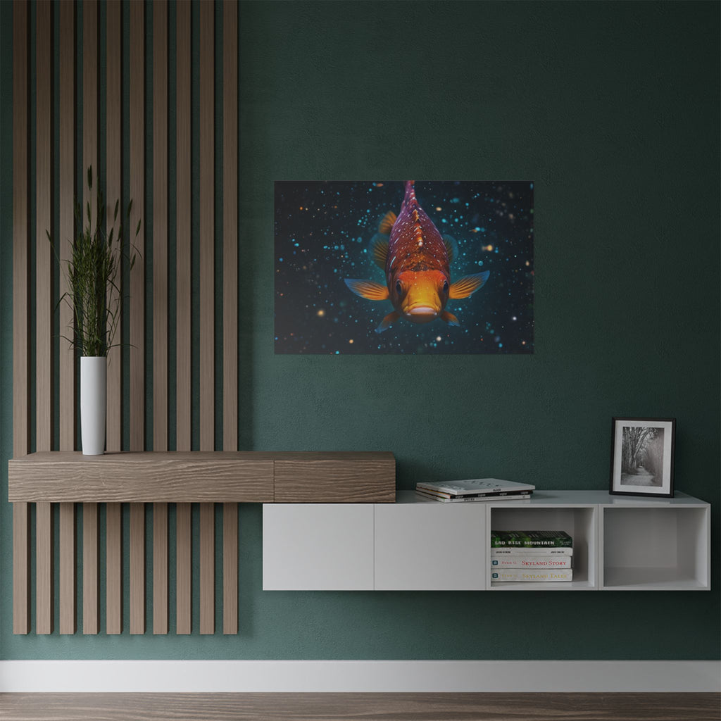 Koi Fish Satin Poster — Vibrant Underwater Galaxy Wall Art (300gsm)