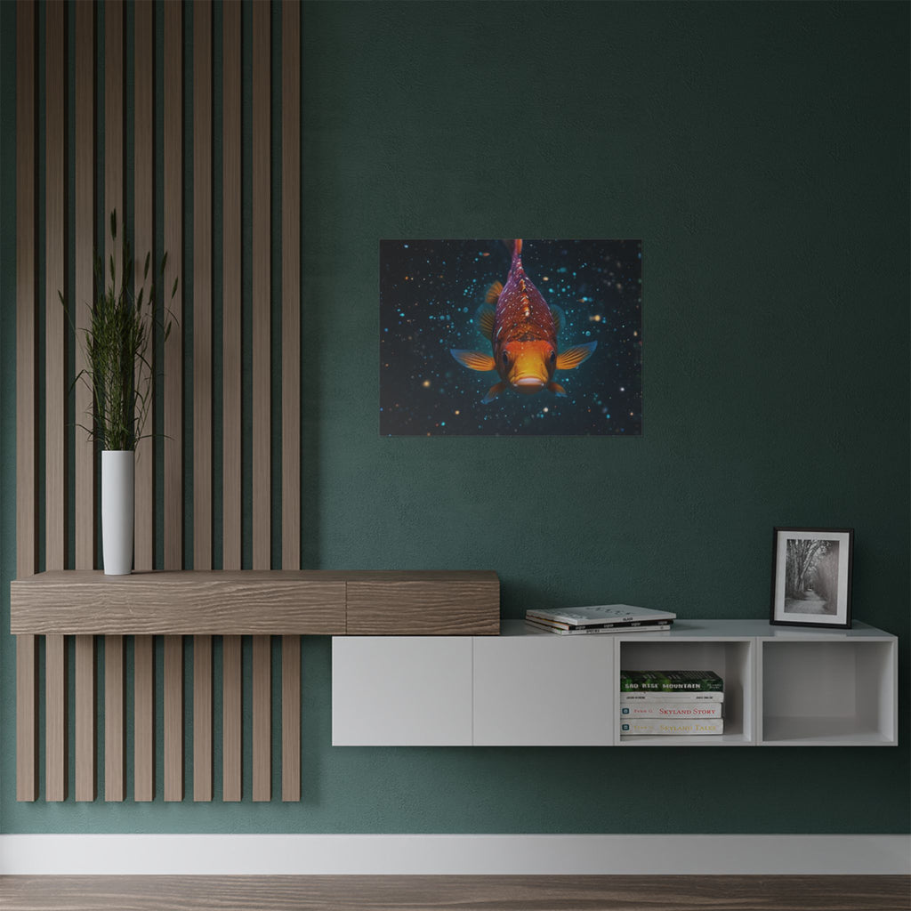 Koi Fish Satin Poster — Vibrant Underwater Galaxy Wall Art (300gsm)