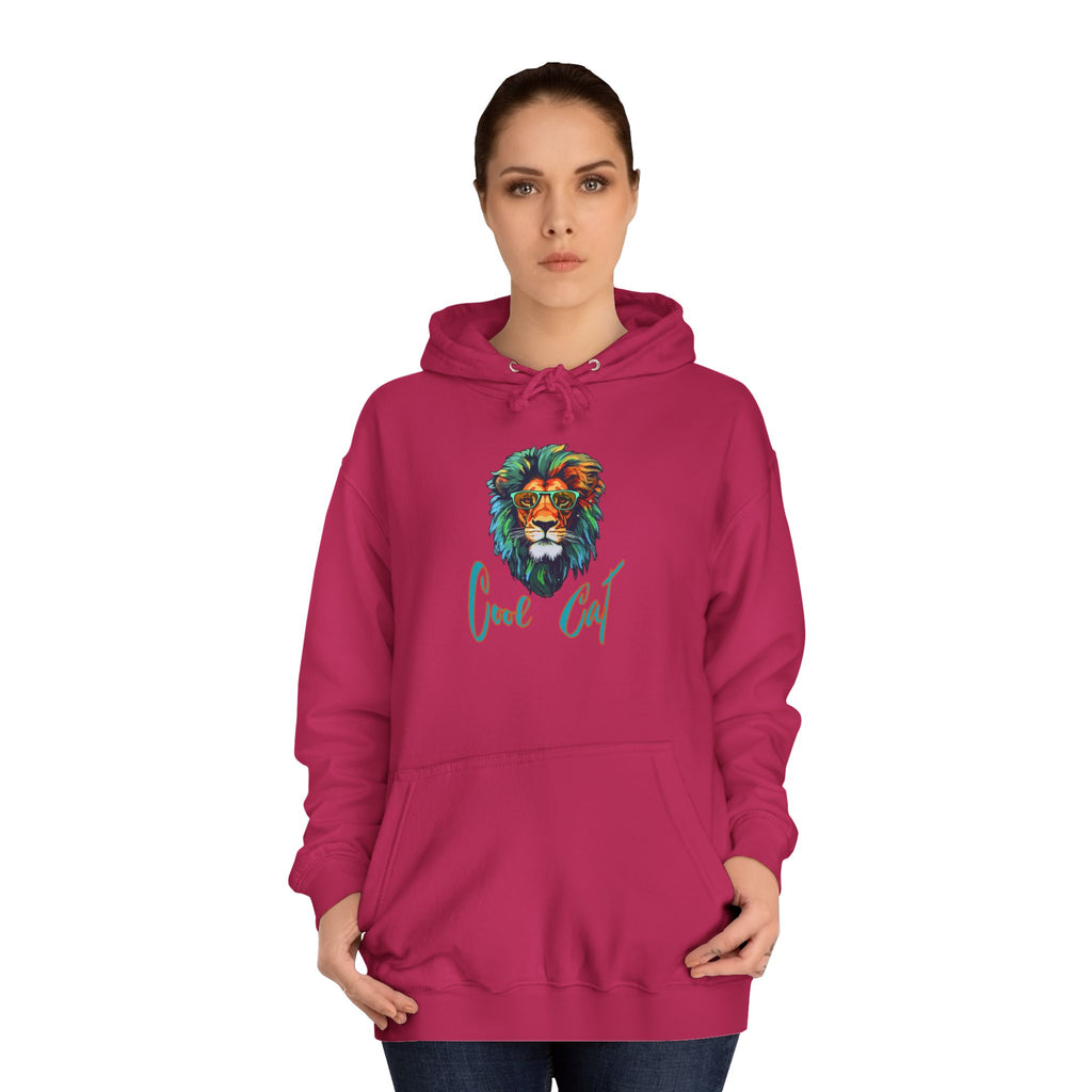 Lion Art Hoodie - 'Just Chill' Watercolor Lion Graphic Pullover