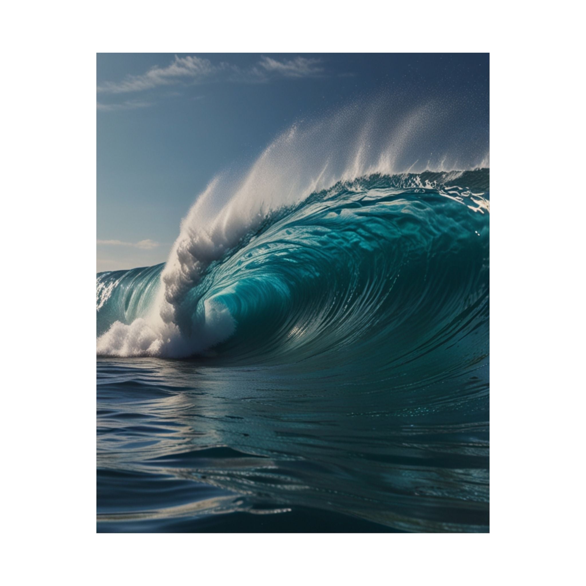 Satin Poster — Ocean Wave Photography Wall Art (300gsm)