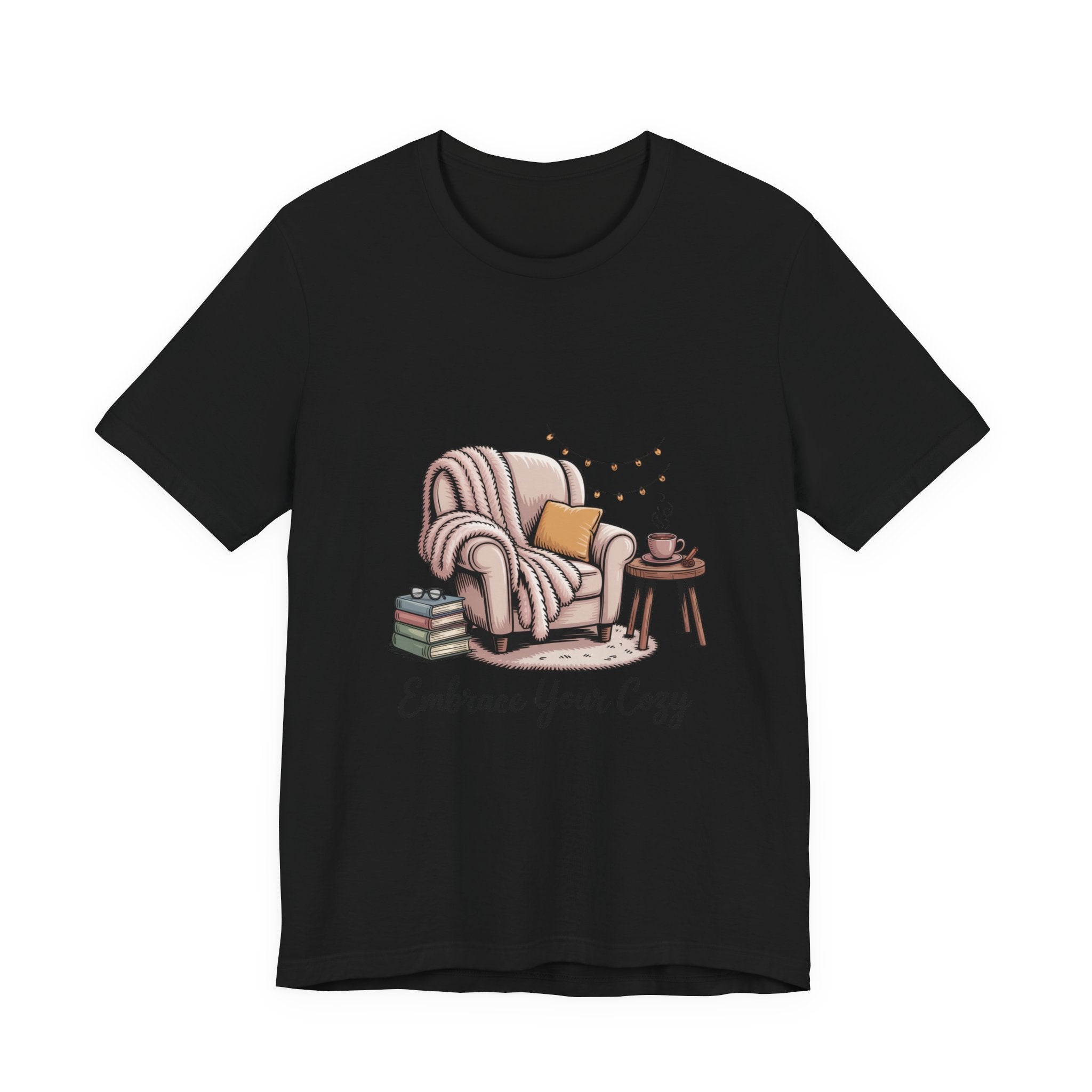 Cozy Reading Tee — "Embrace Your Cozy" Armchair Graphic T‑Shirt