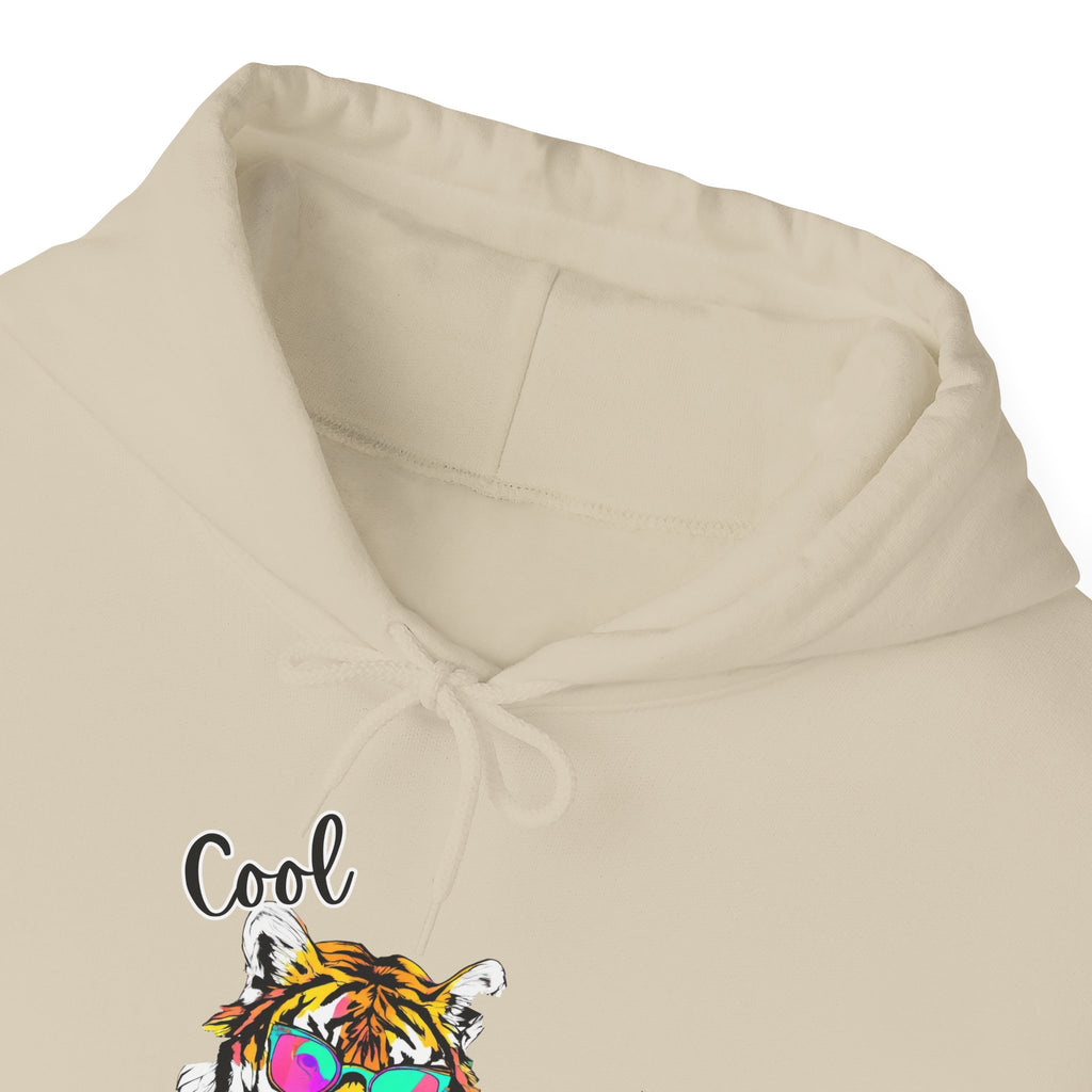 Cool Cat Hoodie — Colorful Sunglasses Tiger Graphic Sweatshirt